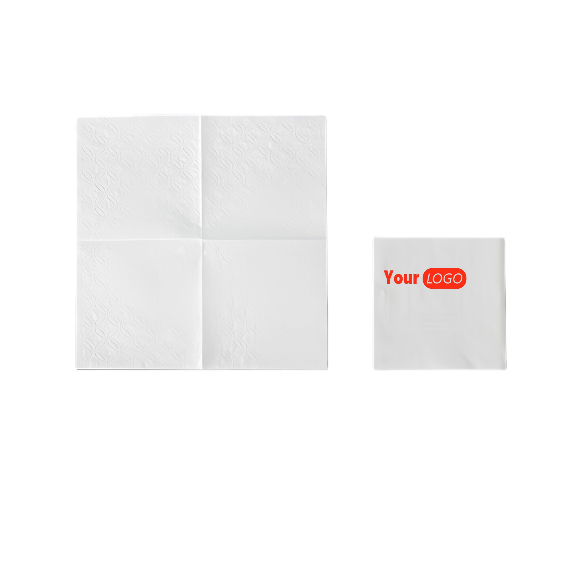 Double Layer Wood Pulp Napkin 9x9 Inch 2
