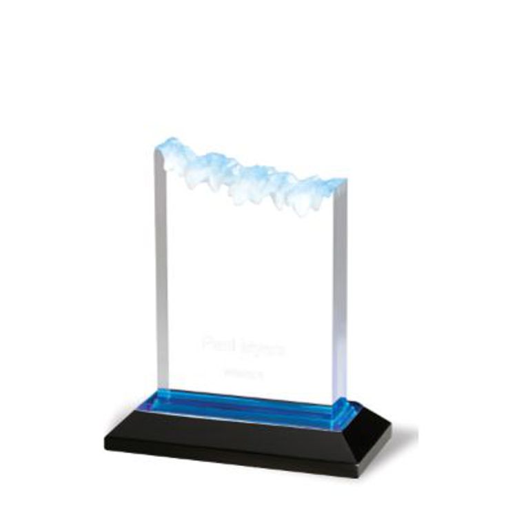 5X7 Blue Frosted Impress Acrylic Award