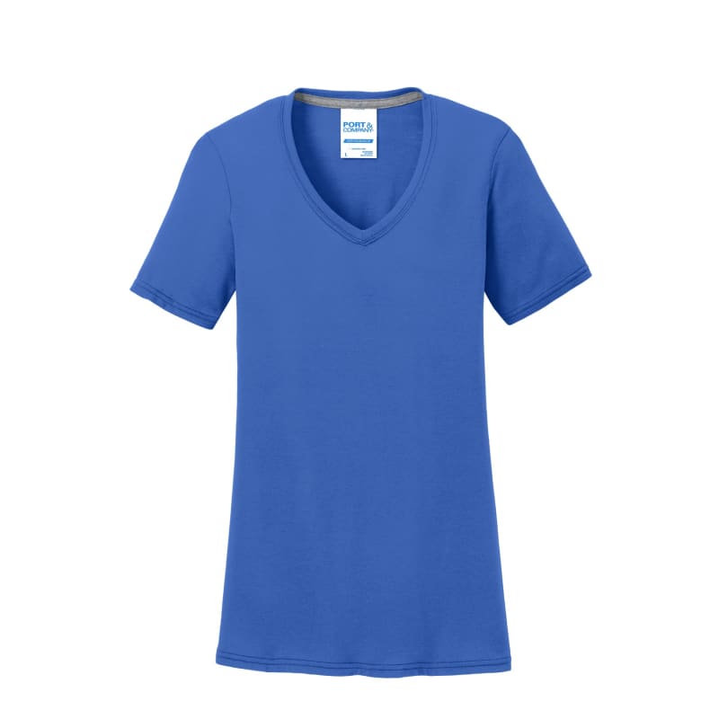 Port & Company Women's Performance Blend V-Neck Tee. 37