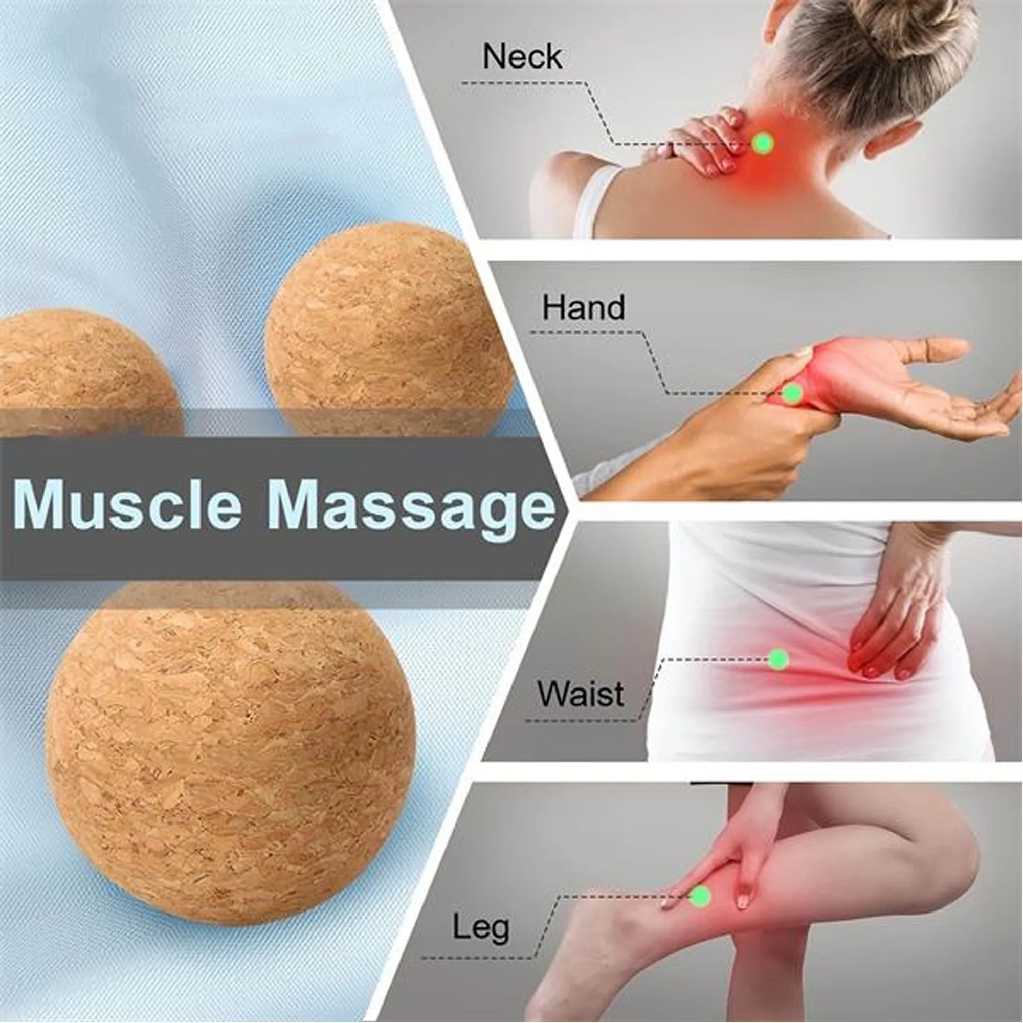 Custom Yoga Cork Massage Lacrosse Balls 2