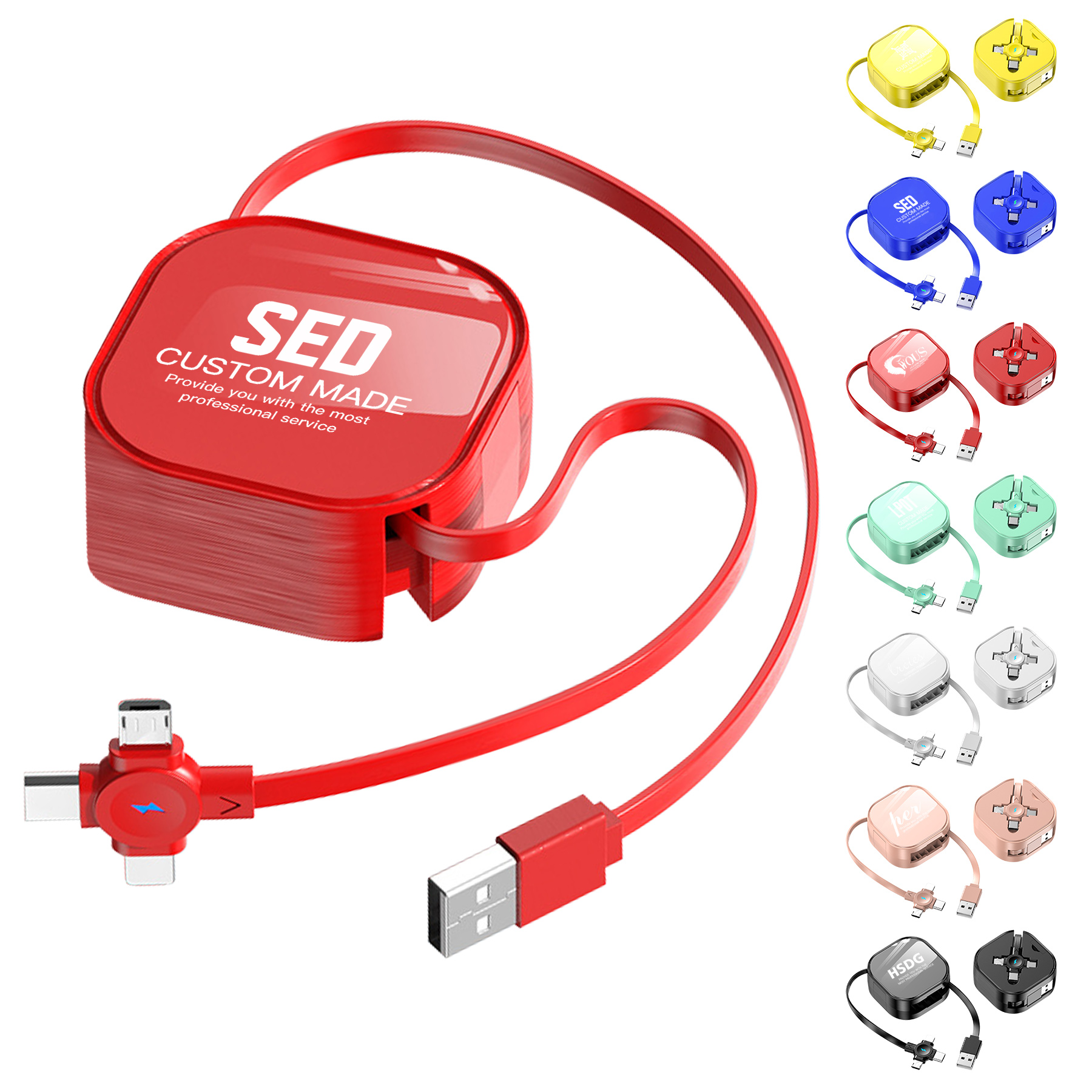 Retractable Multifunctional Phone Holder And 3-In-1 Data Cable 7