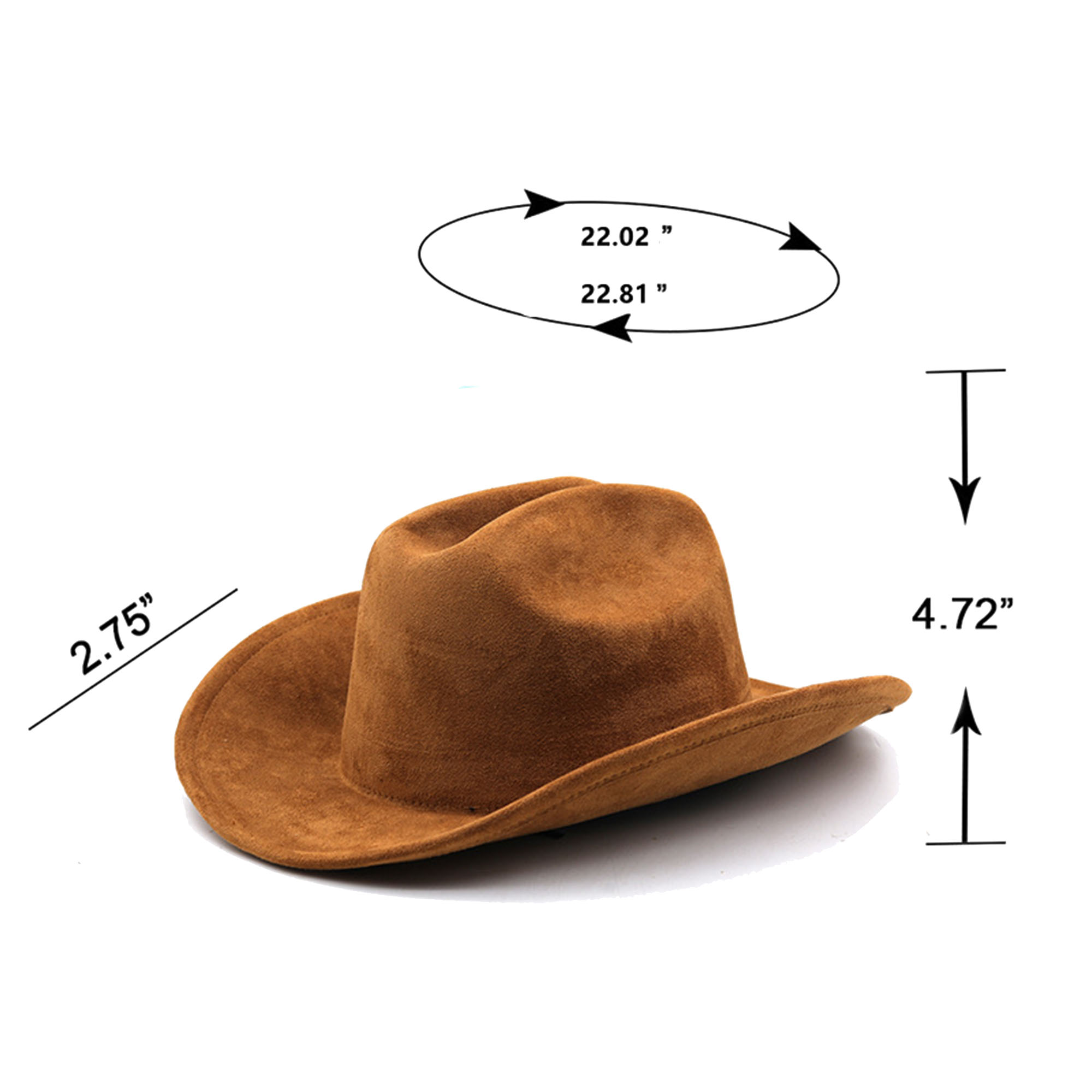 Stylish Suede Western Cowboy Hat 3