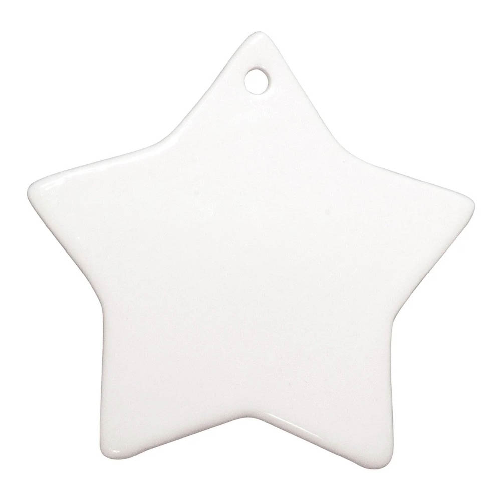 3" Full Color Ceramic Star Ornament 2