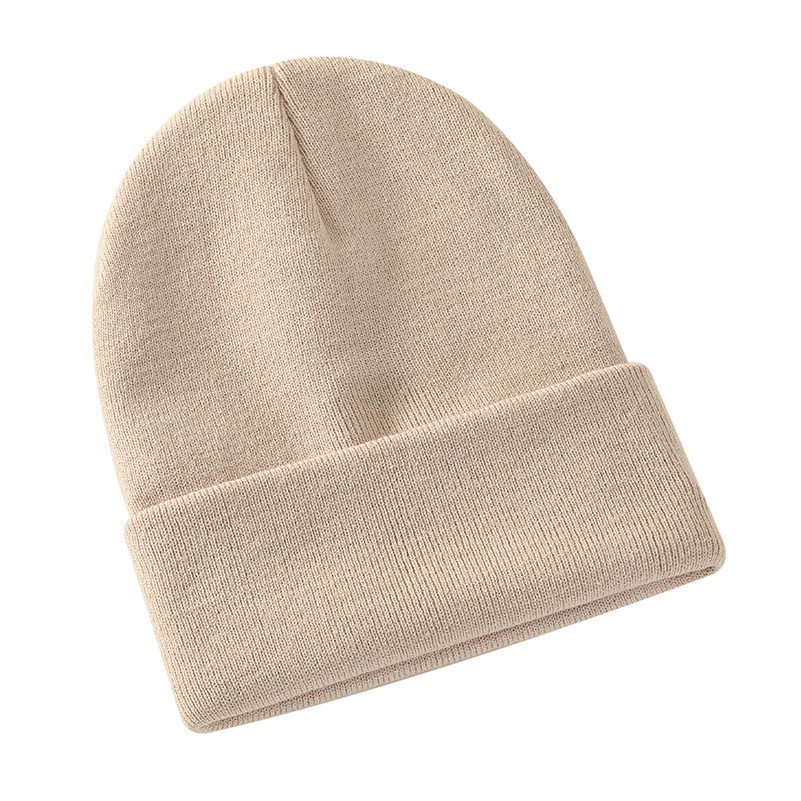 Custom Embroidery Solid Color knitted Beanie 5