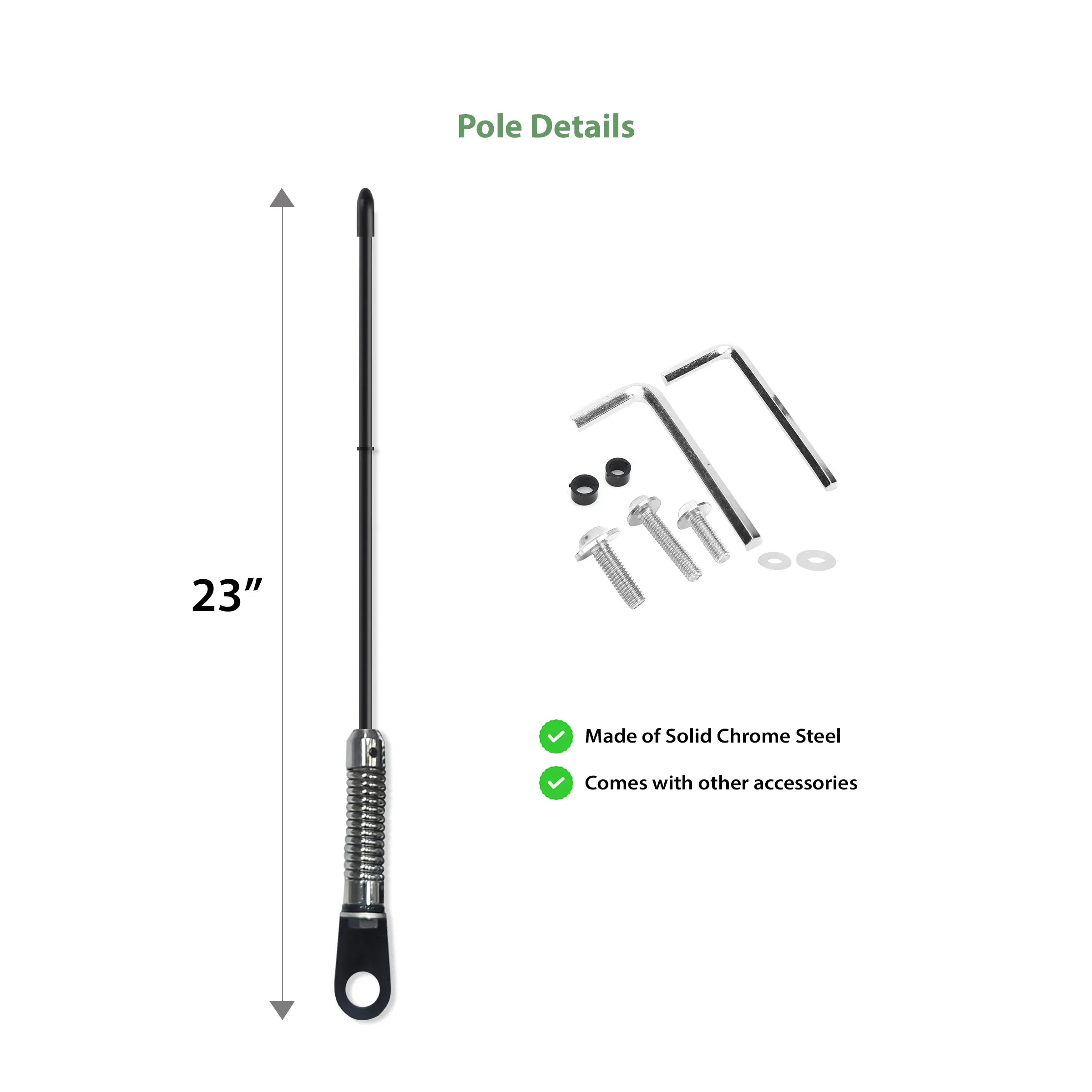 23" Economy Motorcycle Poles 3