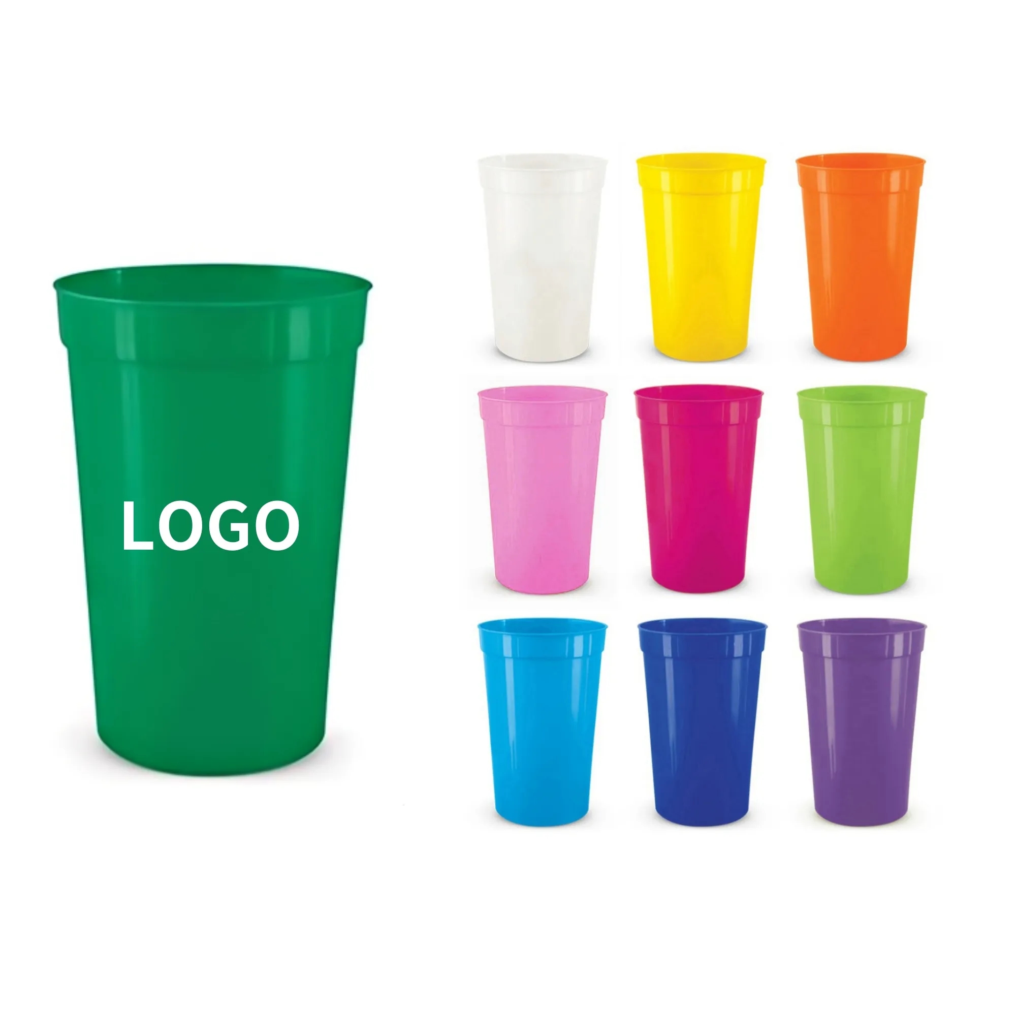 22 oz Reusable Plastic Stadium Cup 1