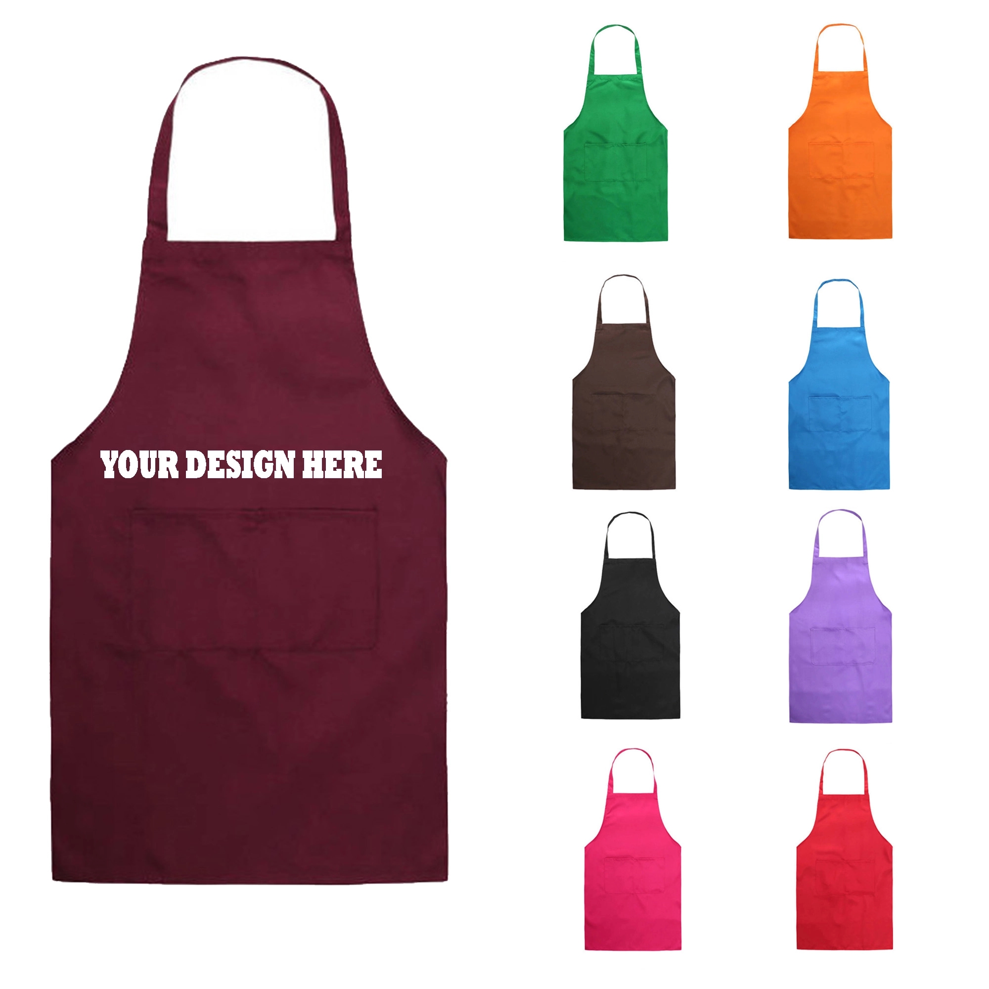 Kitchen Waterproof Cooking Aprons With Pockets 10