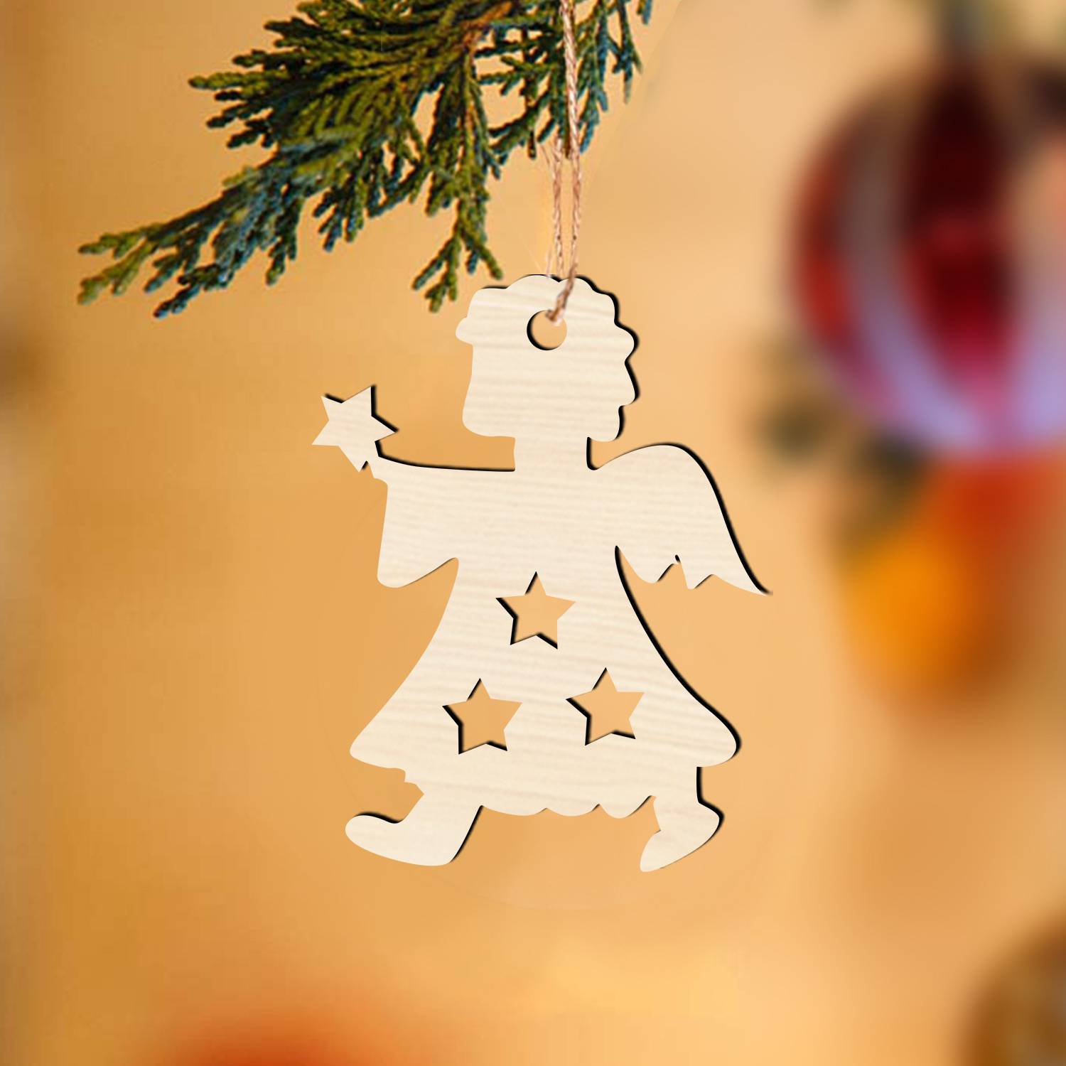 10Pcs Wooden Christmas Ornament Set 23