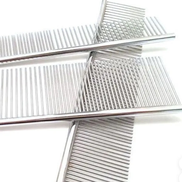 Electroplating stainless steel beauty comb for pets 7