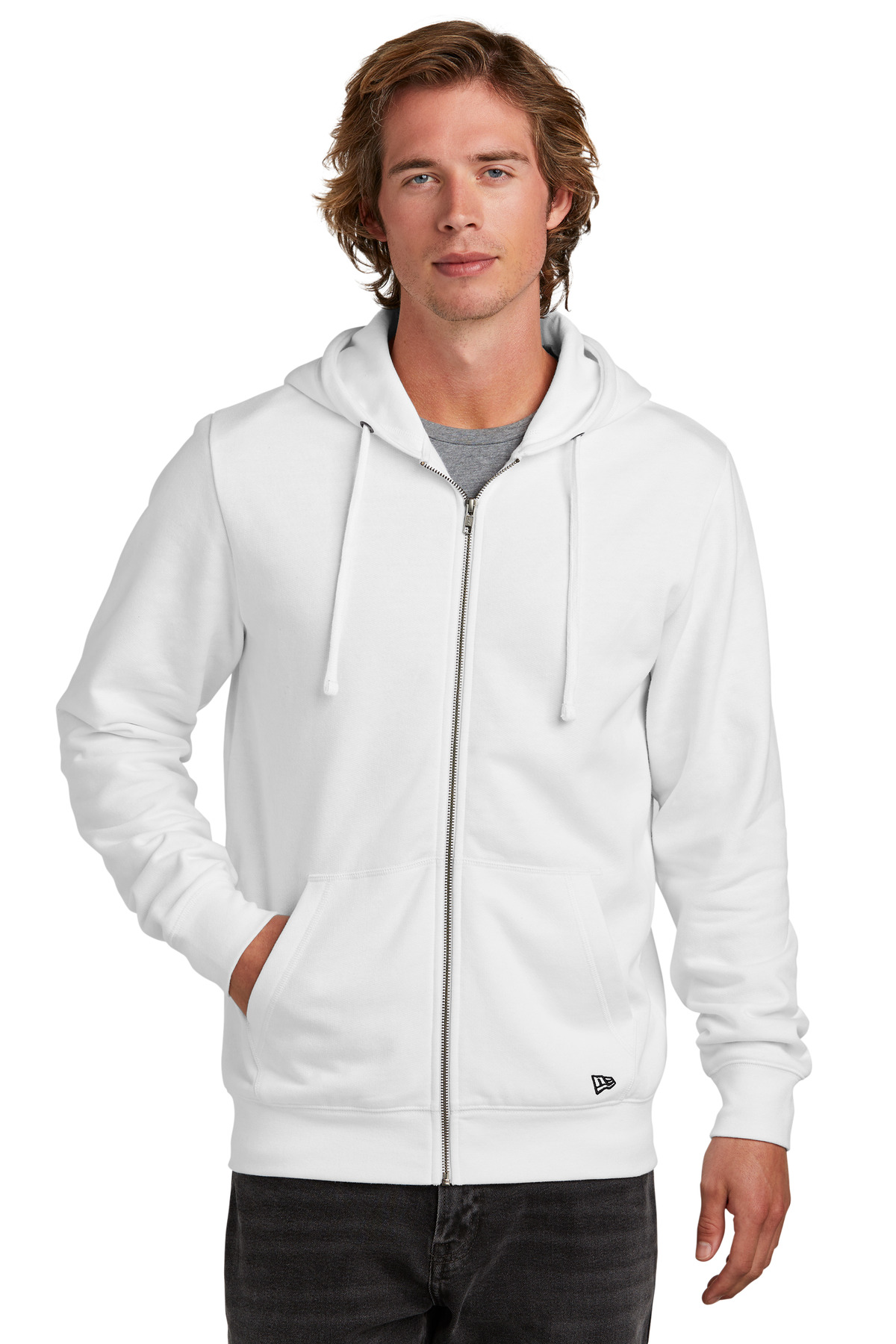 New Era Comeback Fleece Full-Zip Hoodie NEA551, custom hoodie or sweatshirt with logo imprint 6