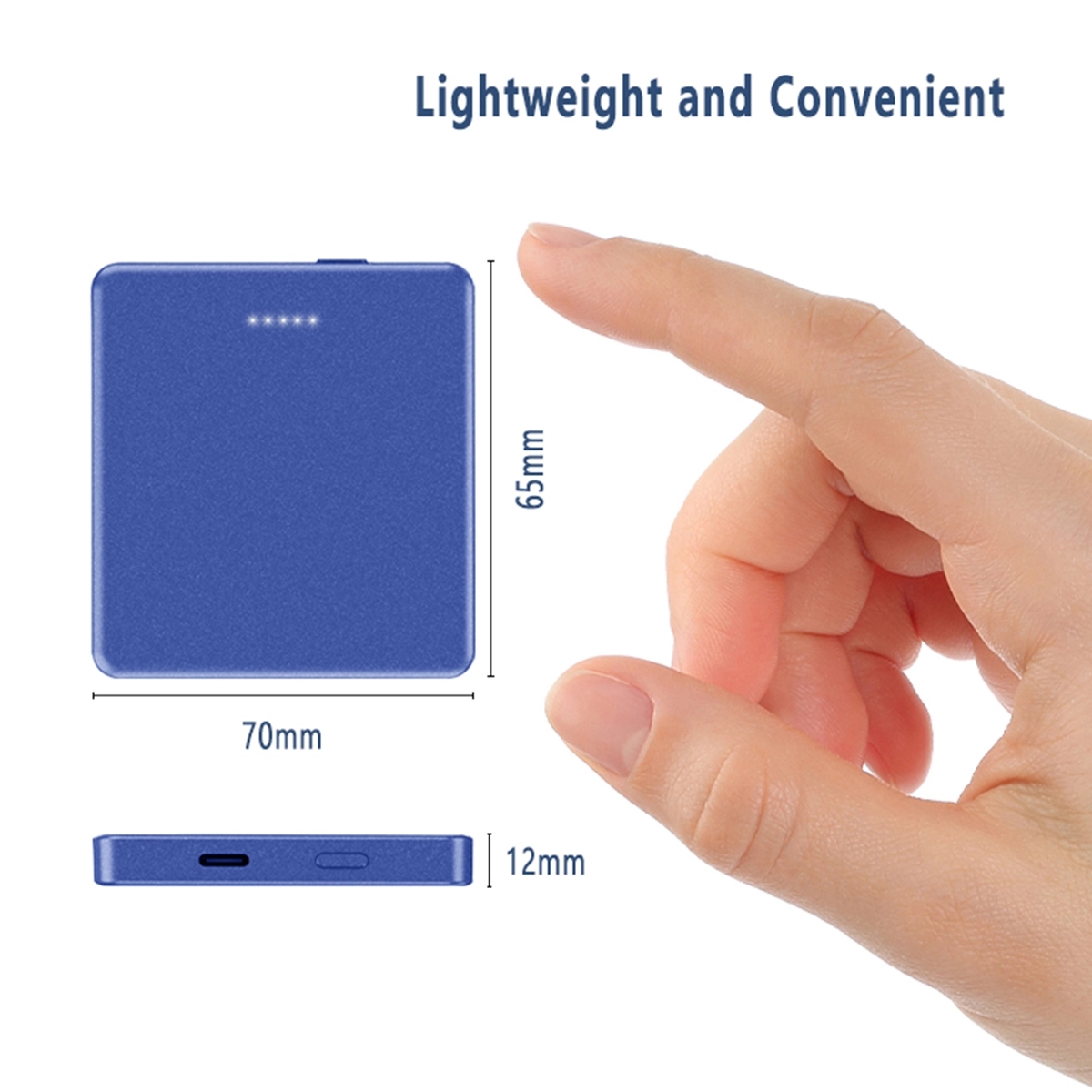 5000Mah Portable Magnetic Wireless Power Bank Logo Custom 4