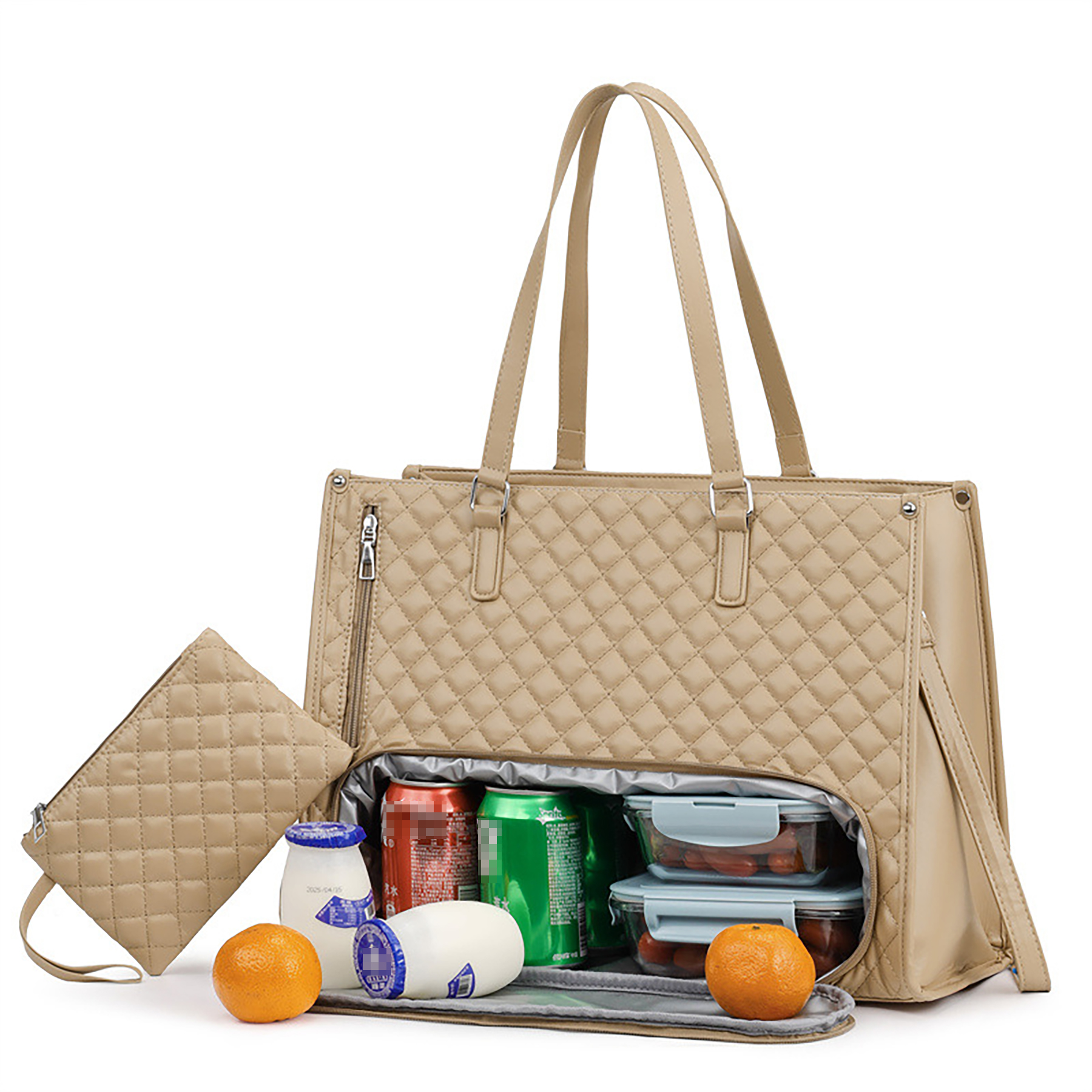 PU leather Lunch Tote Bag 2