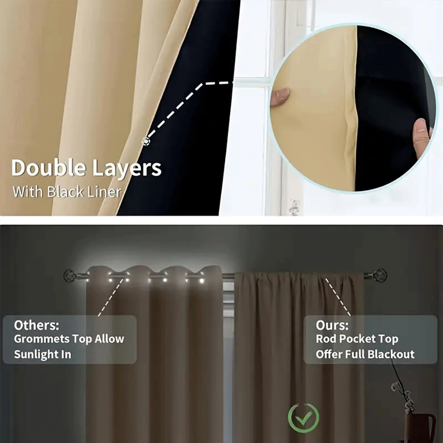 functional household office full Blackout Curtains 4