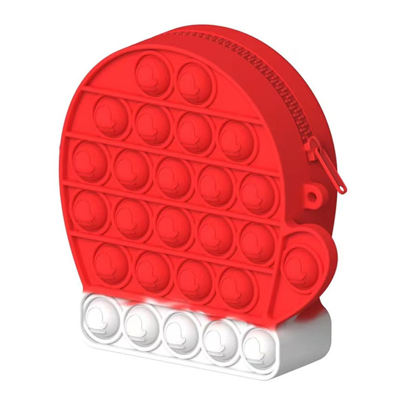 Cute Christmas Gloves Shape Old Man Rodent Control Pioneer Versatile Silicone Coin Purse/ Key Chain 3