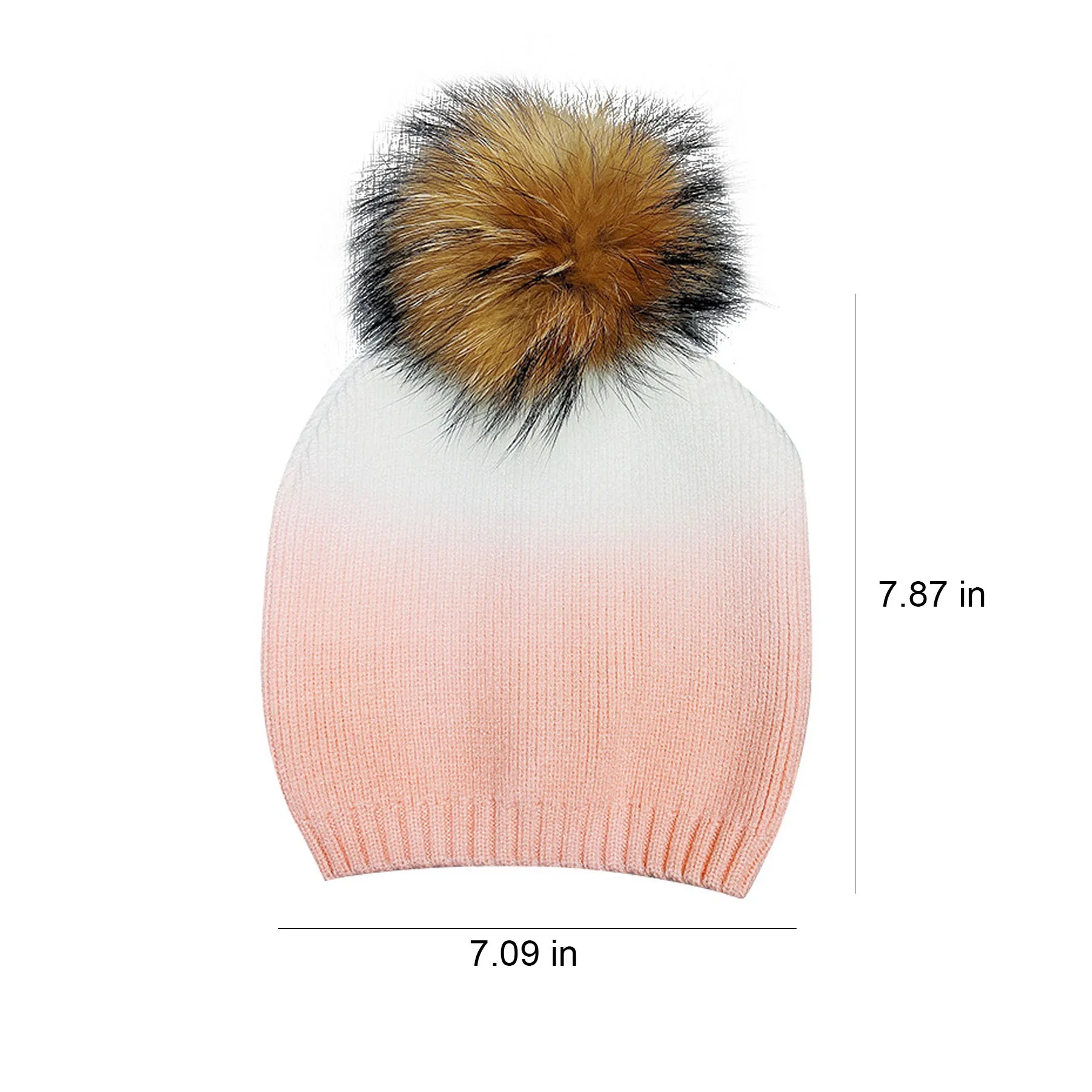 Color Gradient Dip-Dyed Knitted Beanie 1