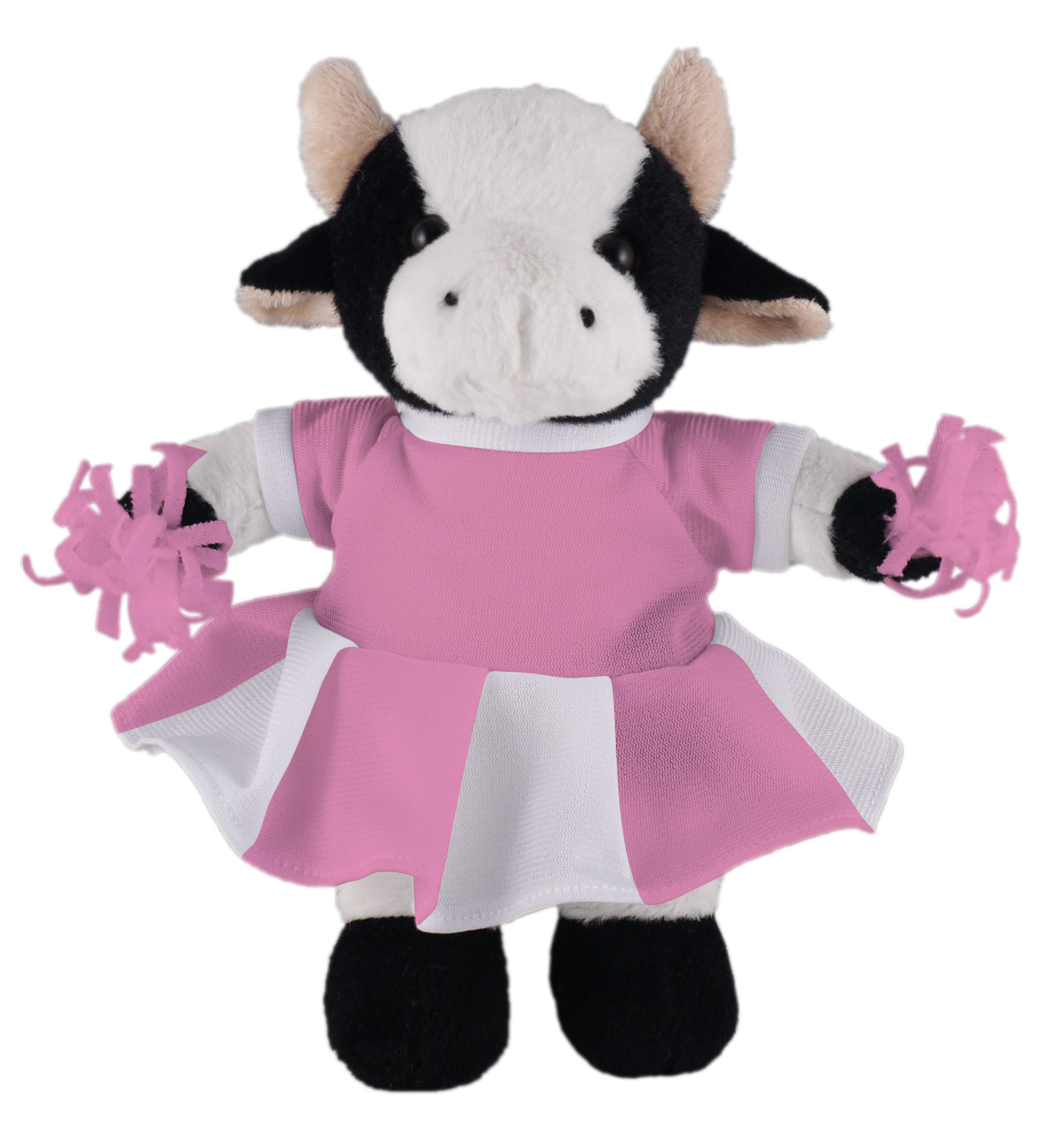 Soft Plush Stuffed Cow with Cheerleader Outfit