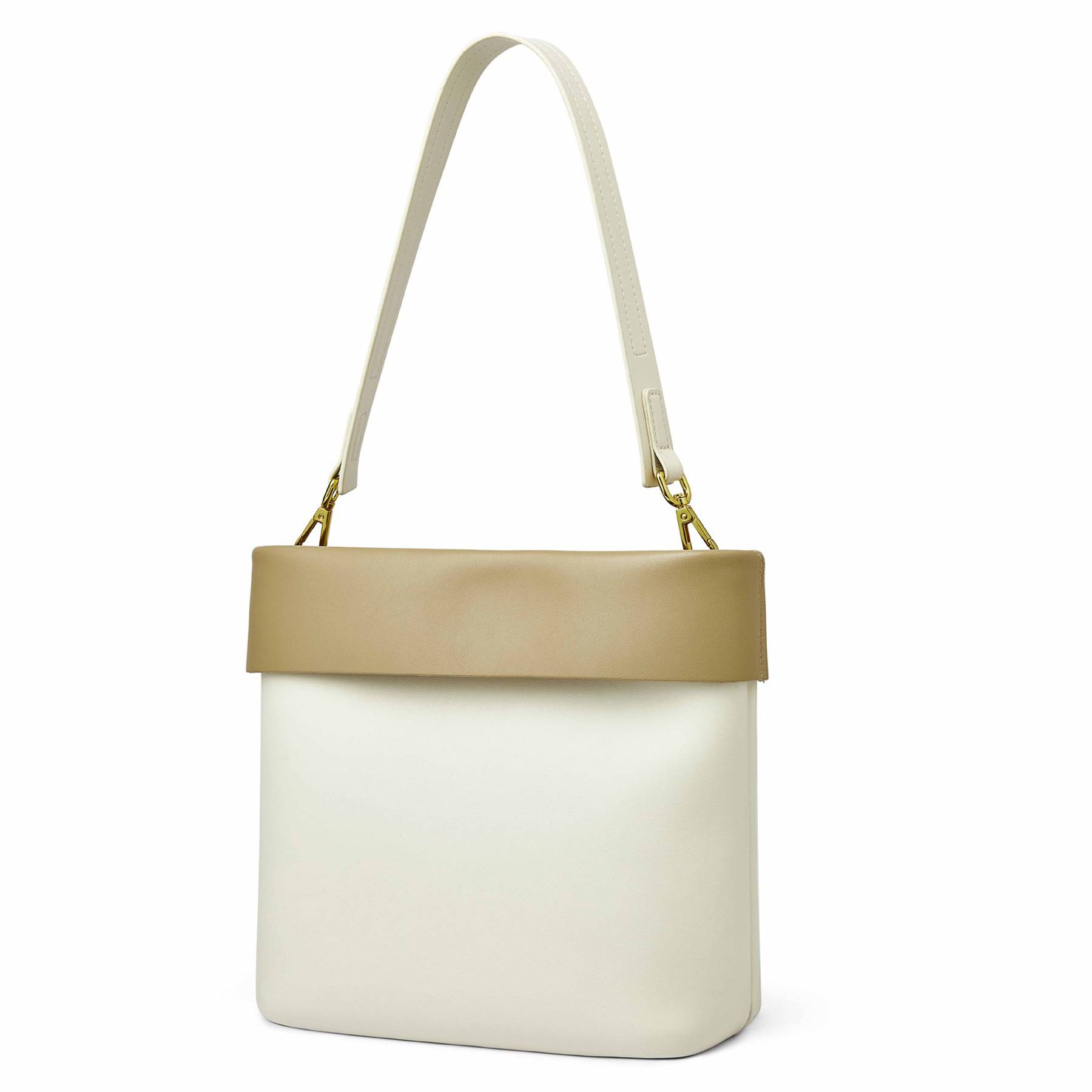 Genuine Leather Color-block shoulder commuter cross-body bag 4