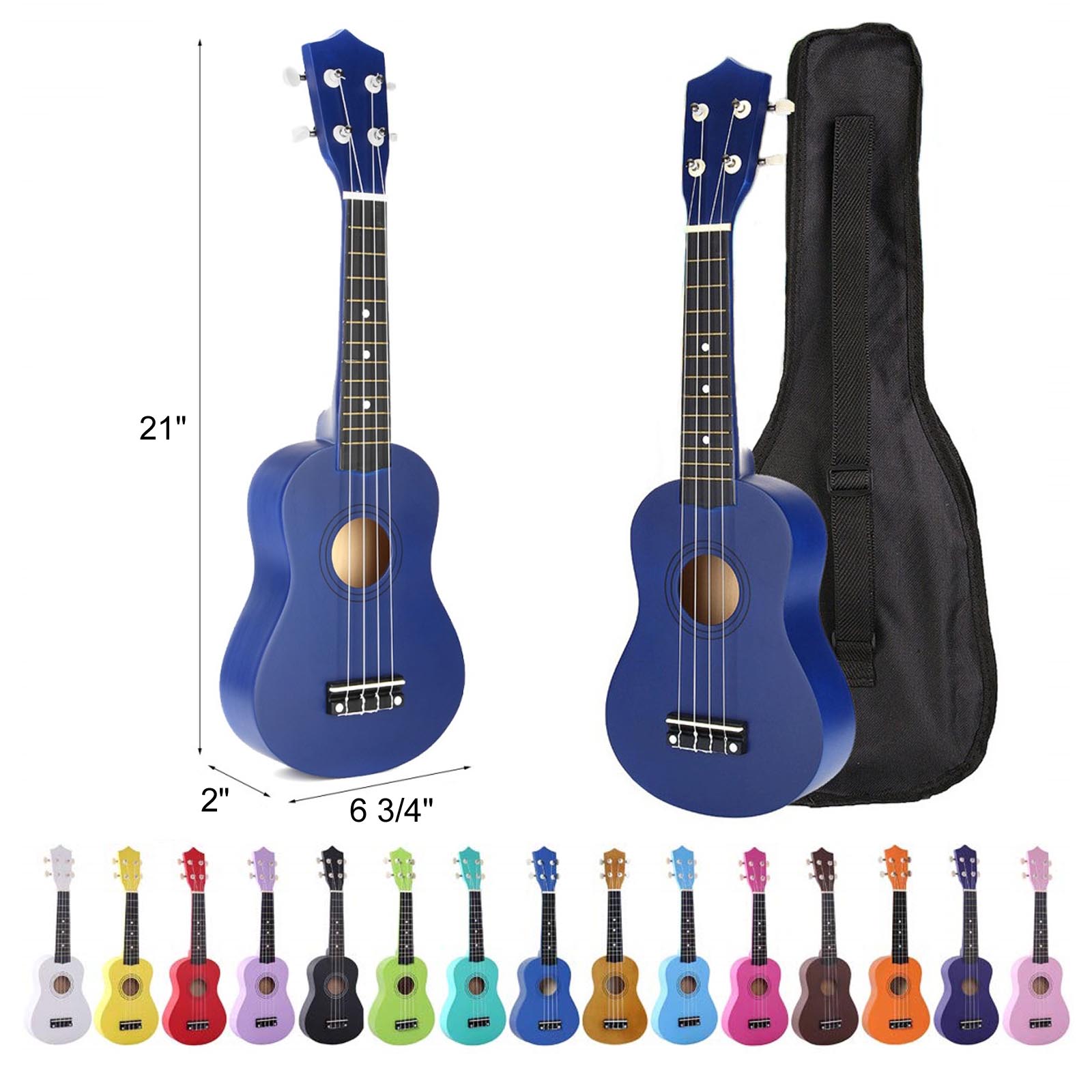 21" Colored Basswood Ukulele With Carry Bag 3