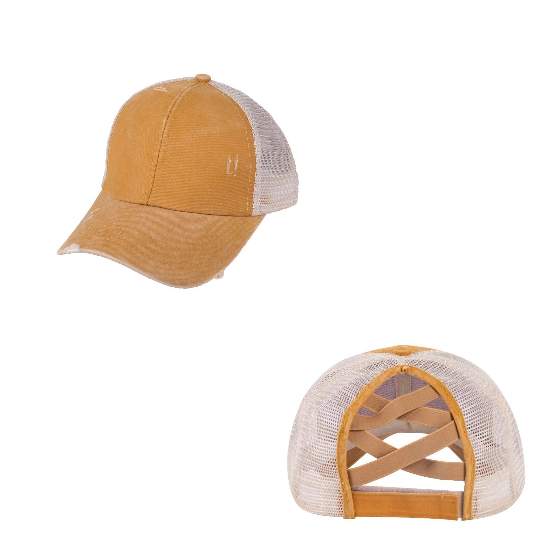 Ponytail Baseball Cap with Mesh 14