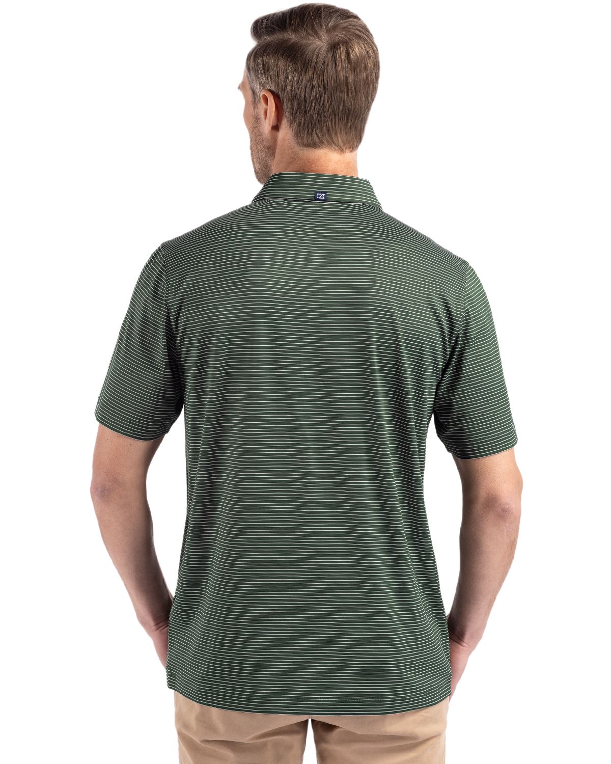 Cutter & Buck Forge Recycled Fine Line Stripe Four-Way Stretch Mens Polo 22