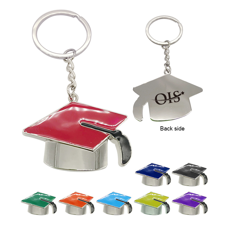 Free Shipping Multicolor Graduation cap / Mortarboard Key Chain 5