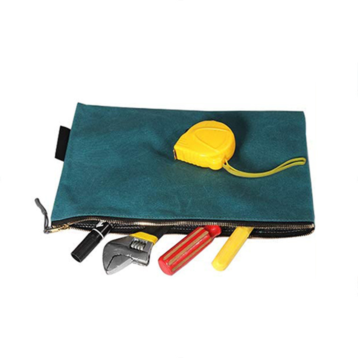 Flat Canvas Utility Pouch with Zipper 4