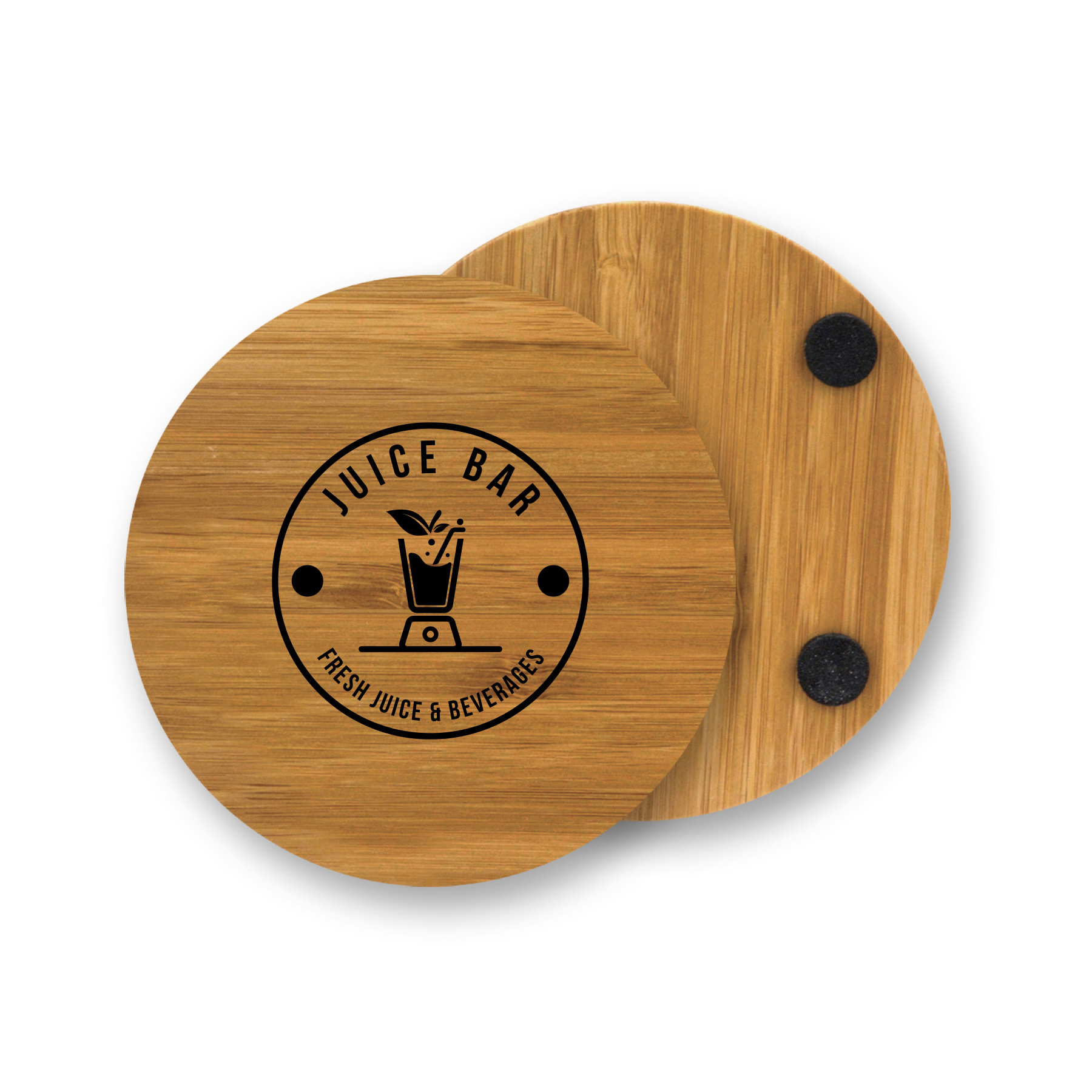 Bamboo Coasters: Single Round 4