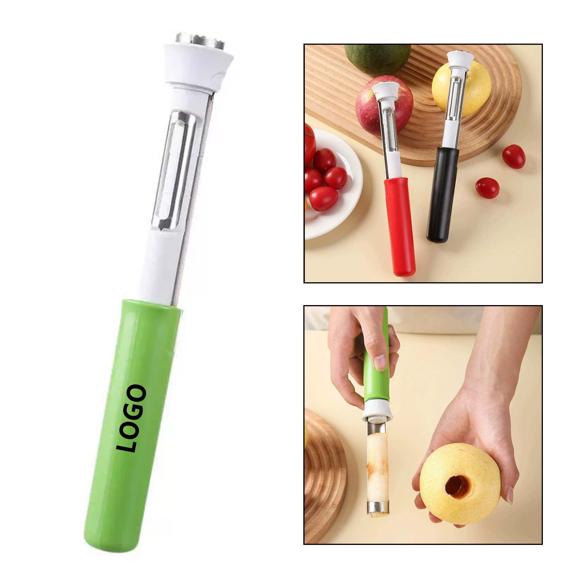 Stainless Steel Fruit Corer Peeler 2