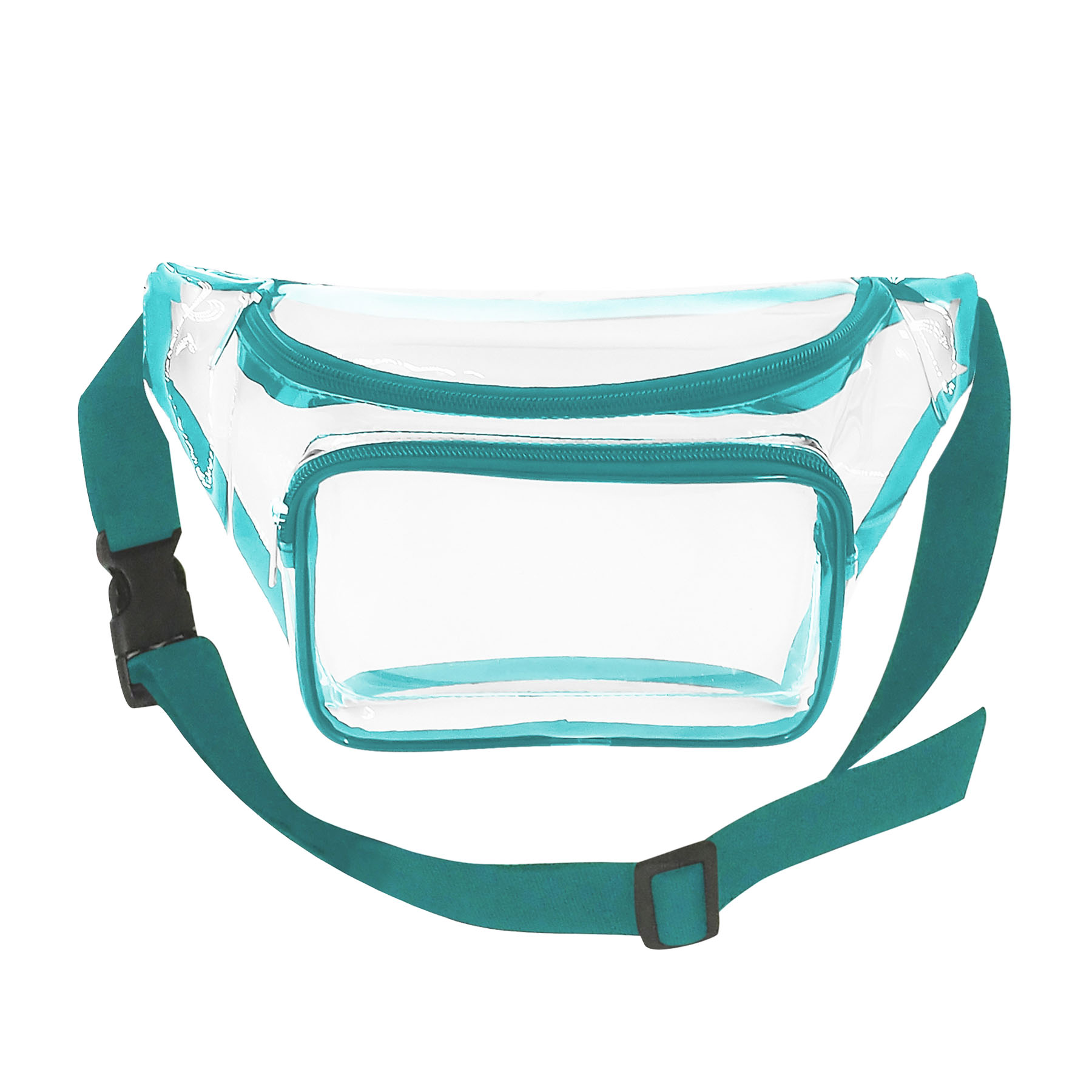 Clear Heavy Vinyl Fanny Pack w/ Two Zipper Pockets 13