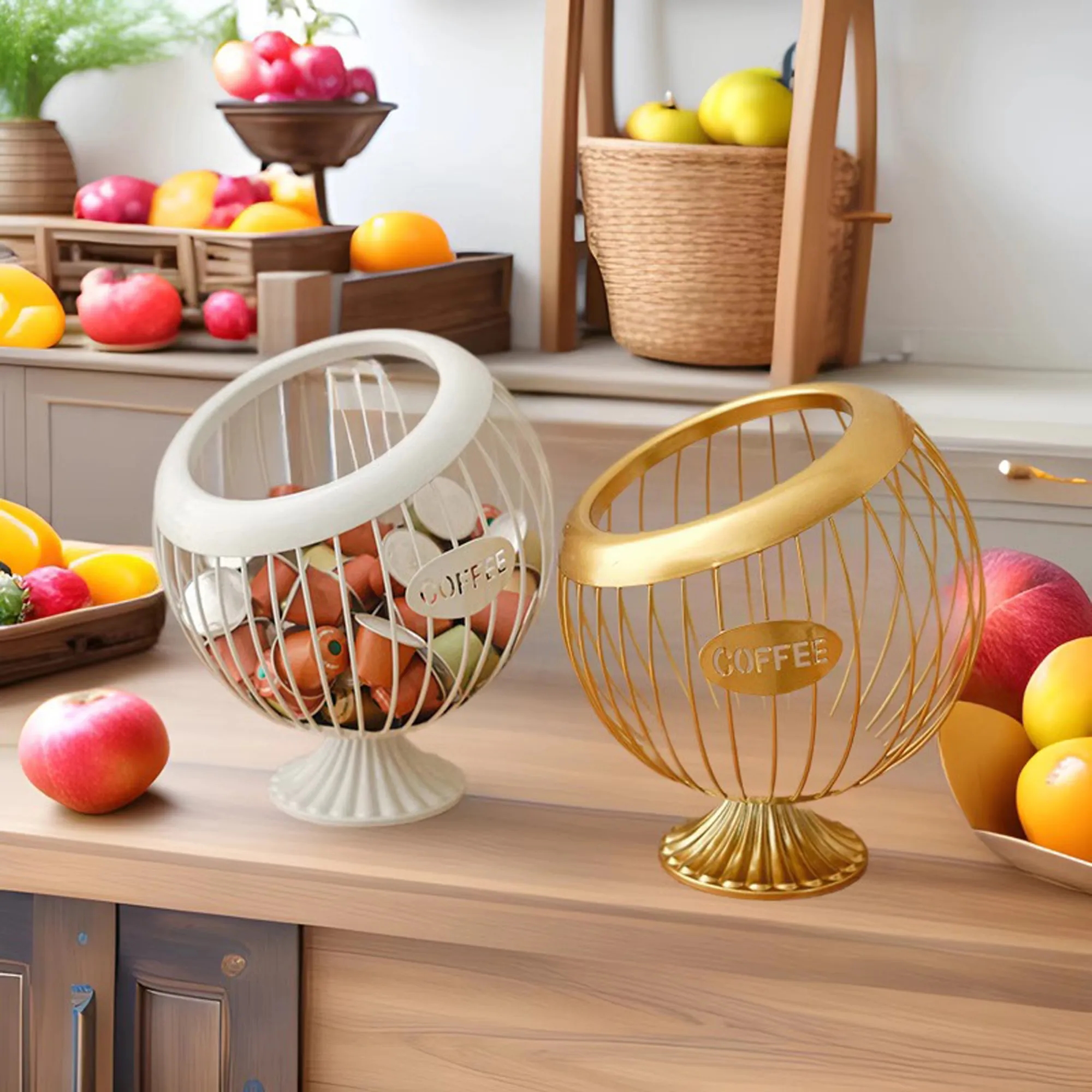 Iron Spherical Fruit Basket 2