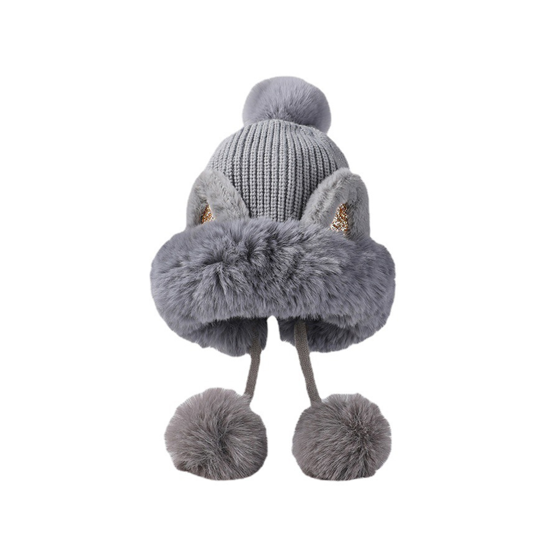 Women Winter Warm Cute  Cat Ears Knitted Beanie Hat 1