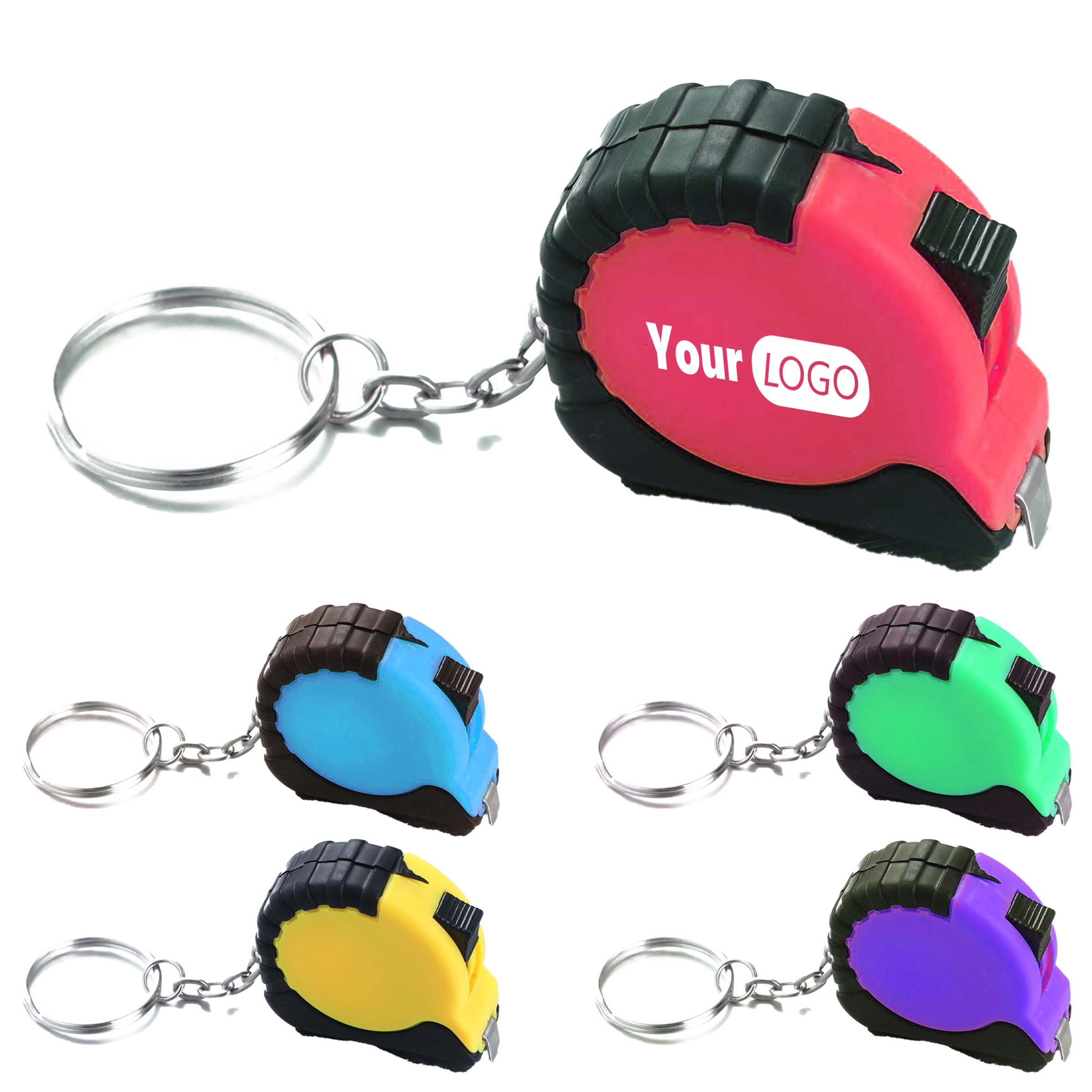 Abs Compact And Customizable Mini Tape Measure Keychain (Moq 50) 1