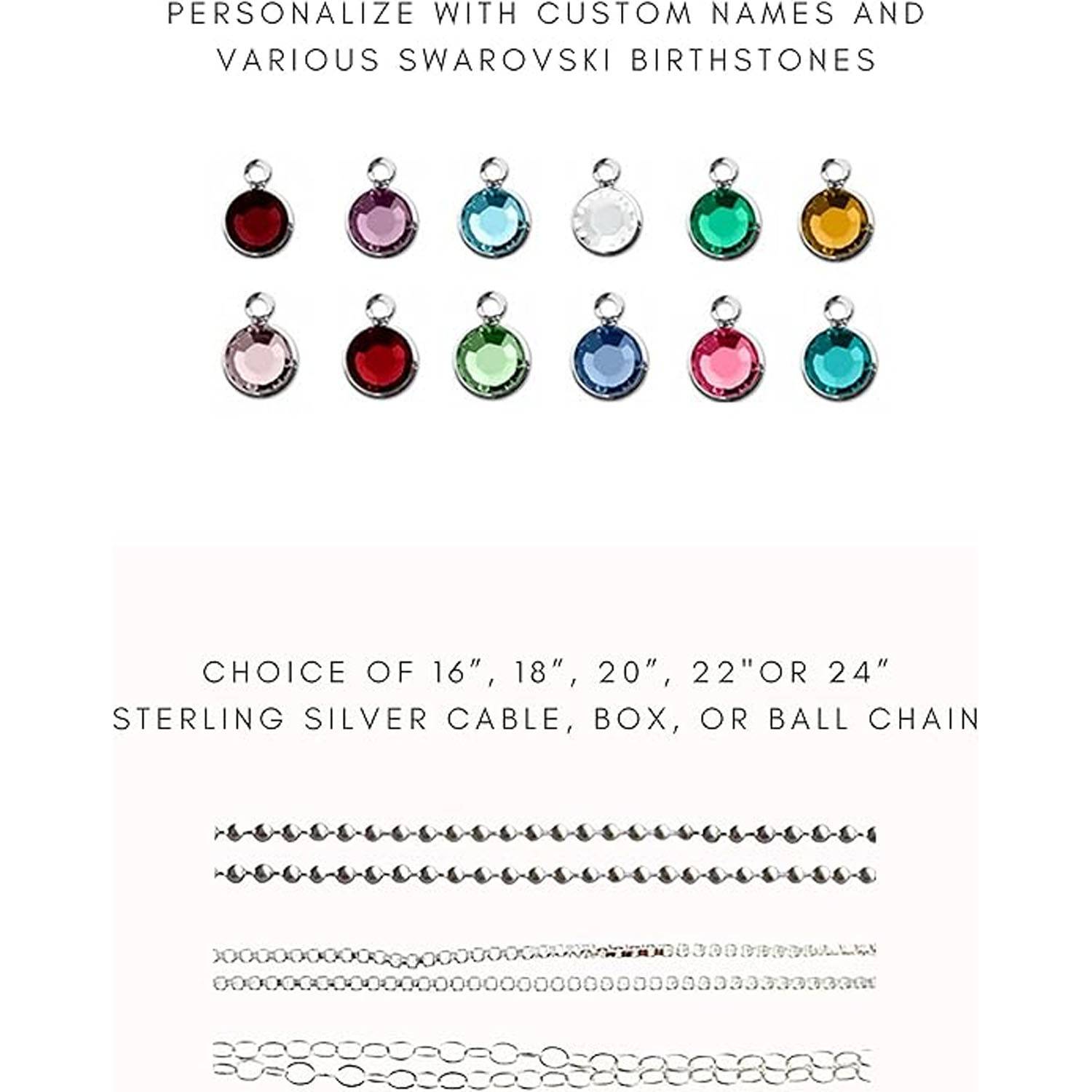 Birthstone rectangular necklace 3