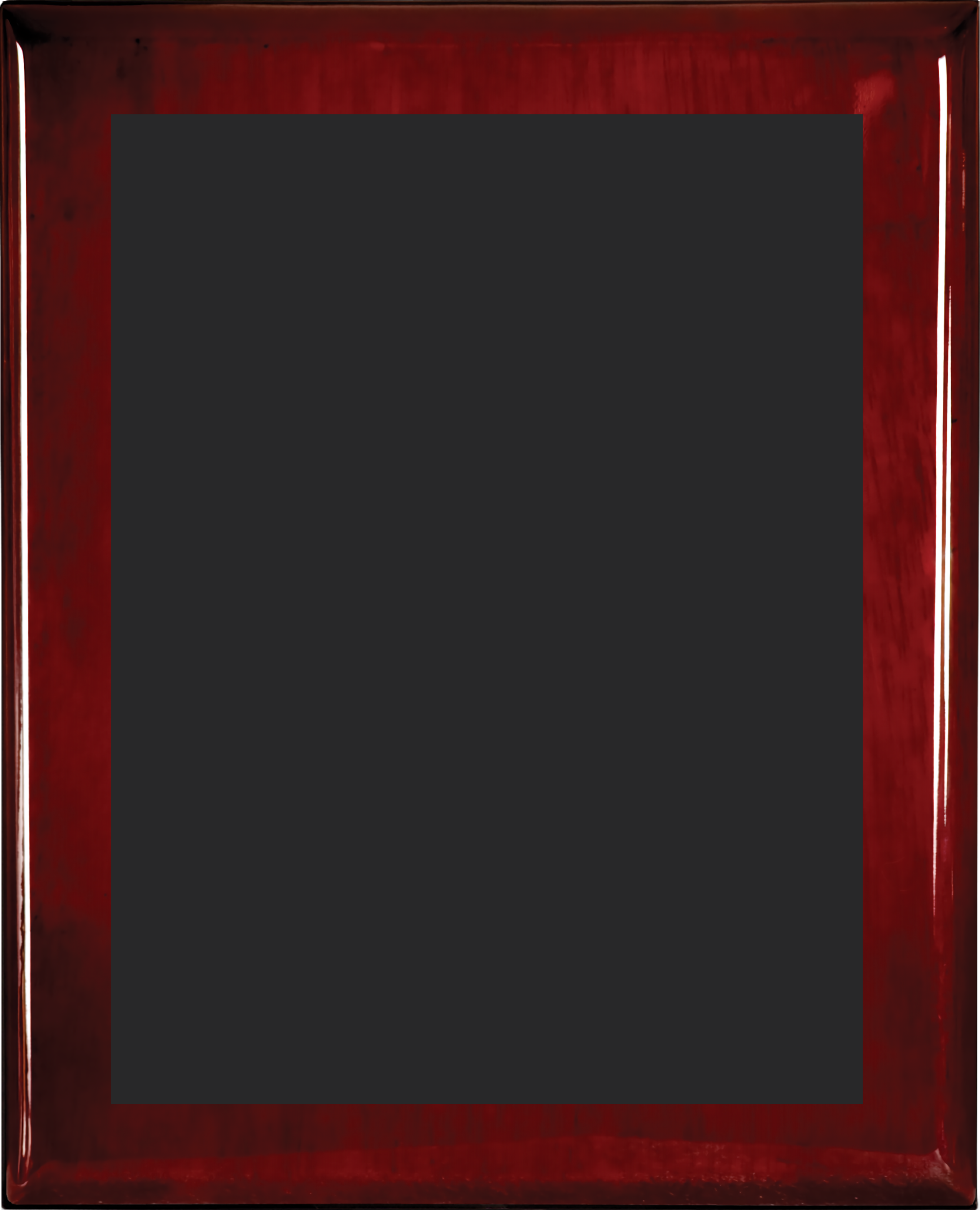 Rosewood Piano Finish Wood Plaque w/Single Engraved Plate 10