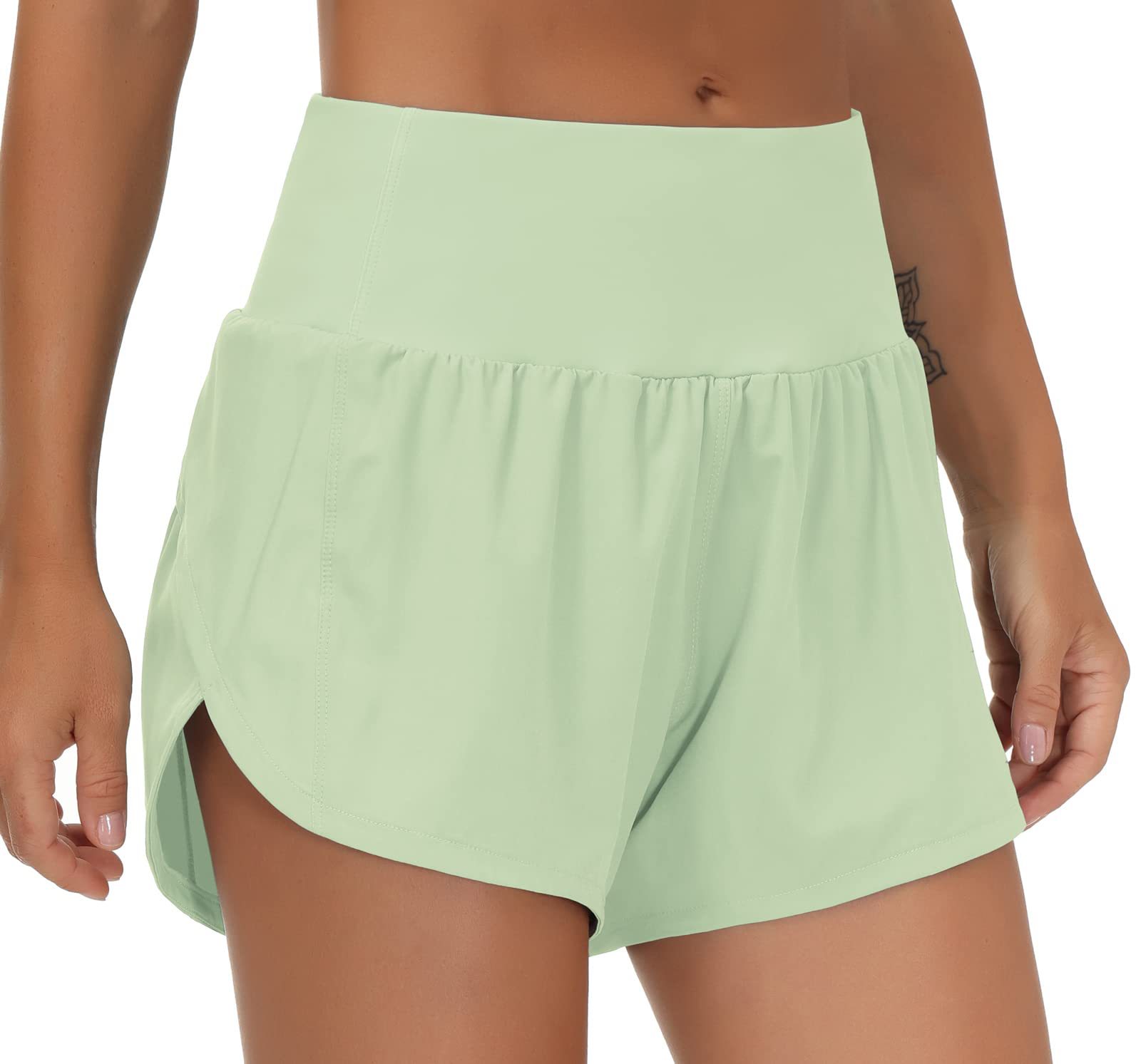 High Waisted Running Shorts 16
