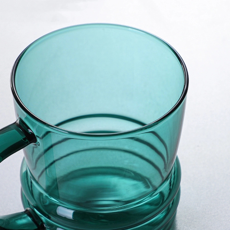 Custom 10 OZ. Glass Tea Cup Coffee Mug with Saucer Set 12