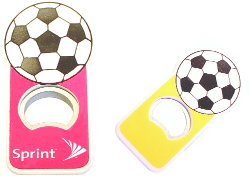 Jumbo size soccer shape magnetic bottle openerr