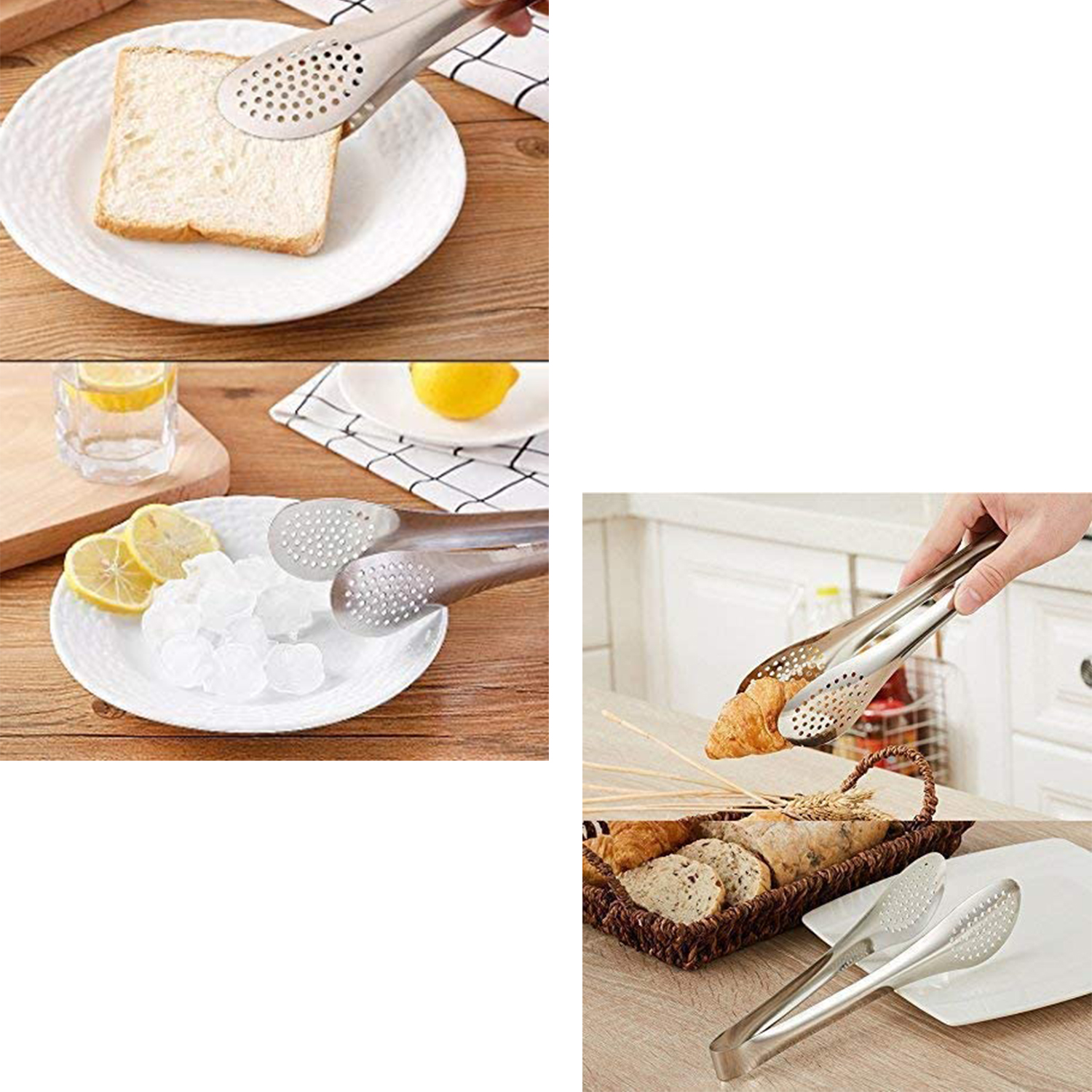 Stainless Steel Kitchen Cooking Tongs 6