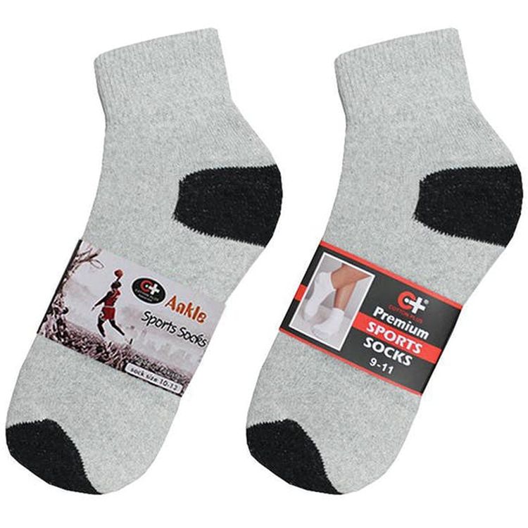 Adult Ankle Socks - Gray Size 9-11 2