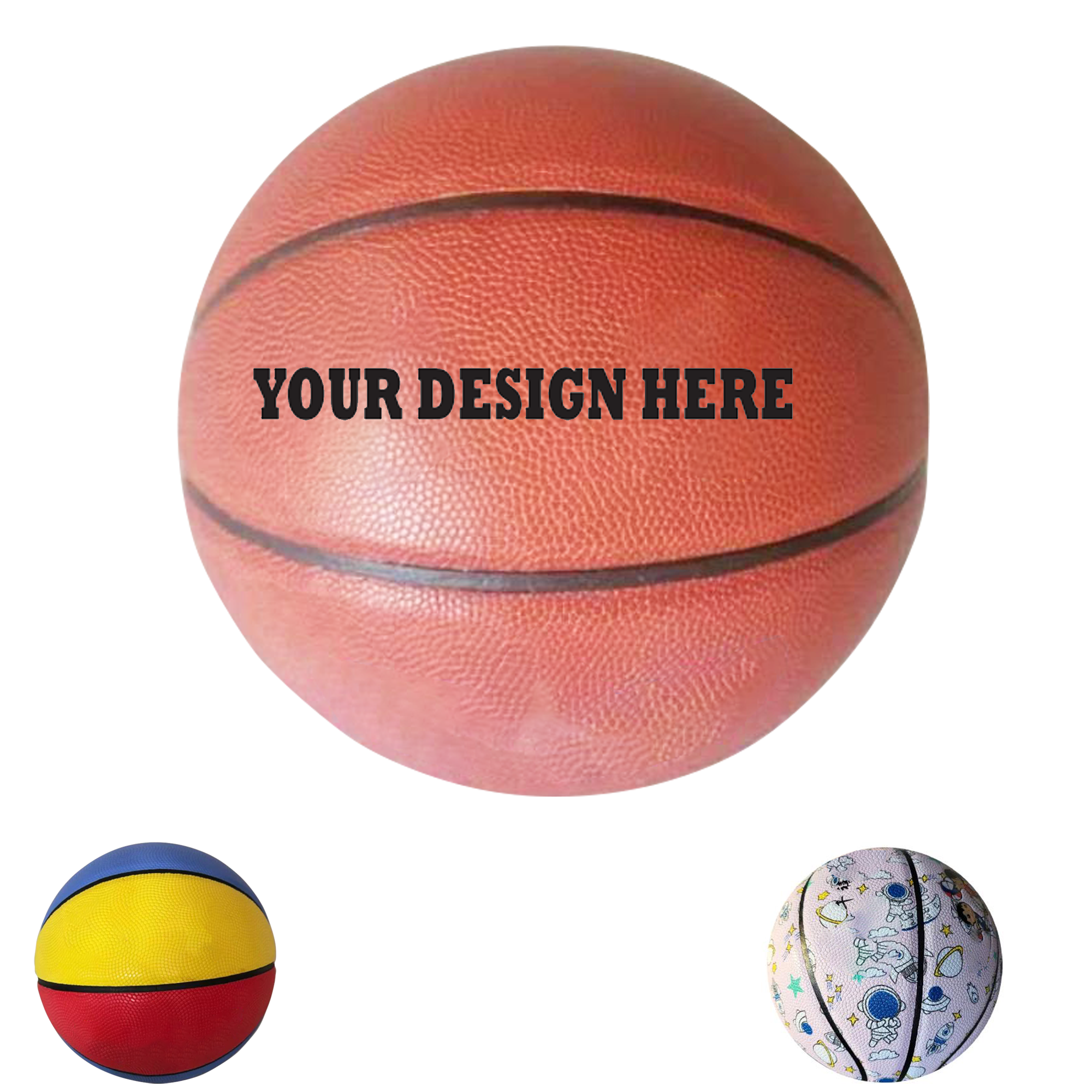 Custom Full Color PU Leather 7# Wear-Resisting Basketball 4