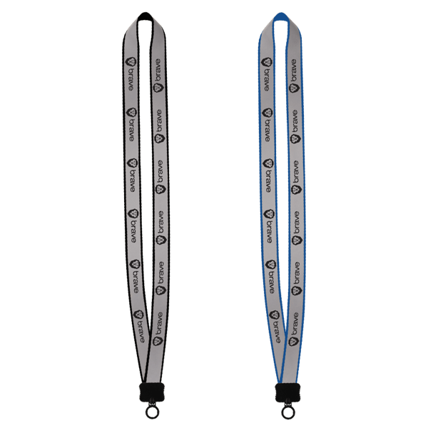 3/4" Reflective Lanyard with Plastic Clamshell & O-Ring 3
