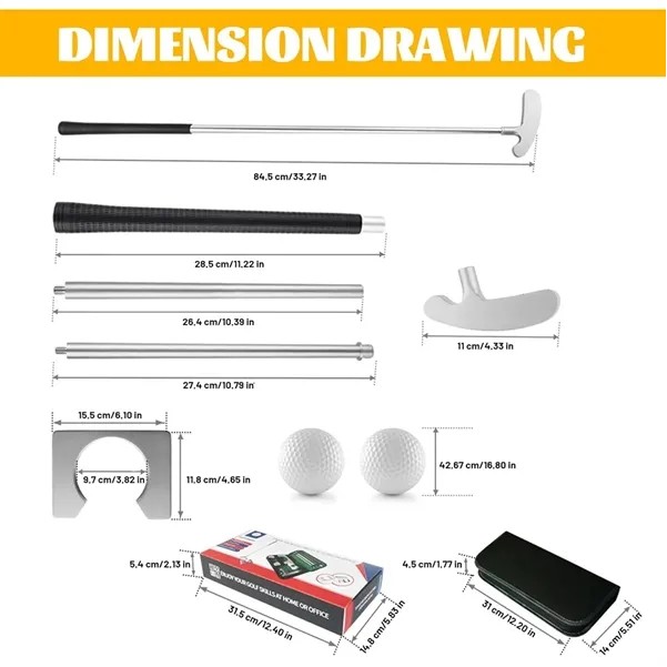 Golf Putter Training Aid Indoor Putter Gift Set 1