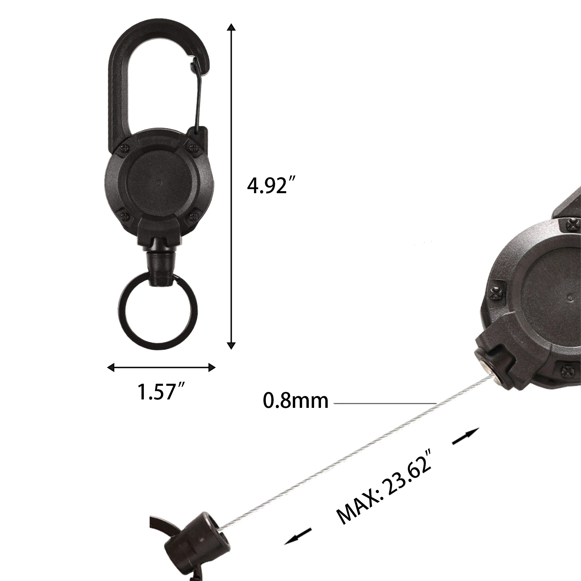 Wire Rope Easy Pull Buckle Keychain 2