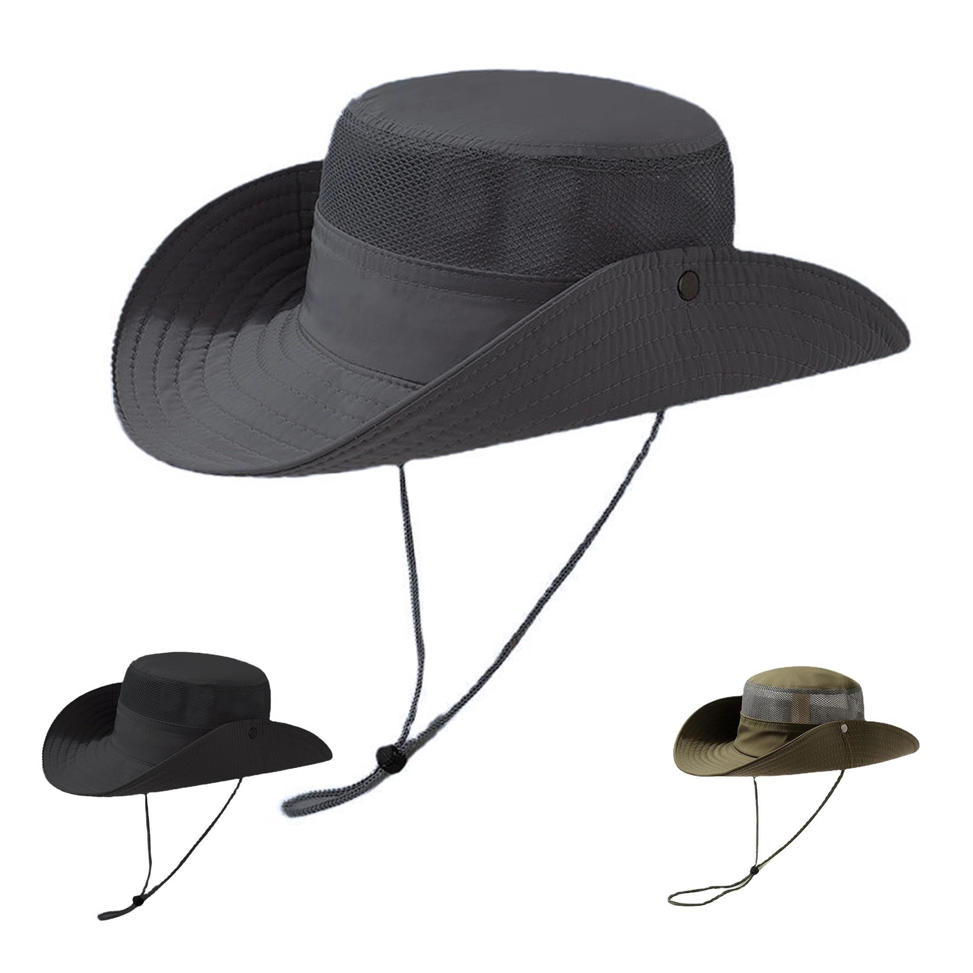 Polyester Sun Wide Brim Bucket Hat MOQ 50pcs 4