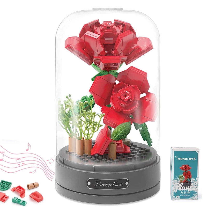 Rose Flower Bouquet Building Toys Set 1