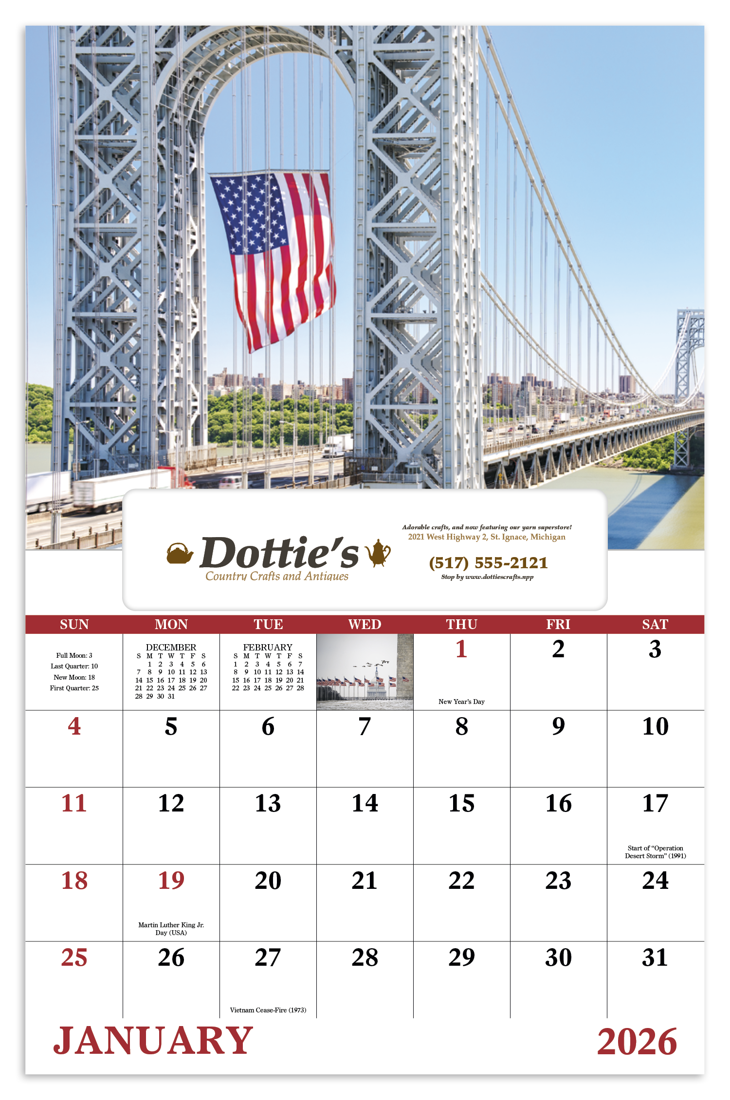 Good Value™ Celebrate America - Window Calendar 4