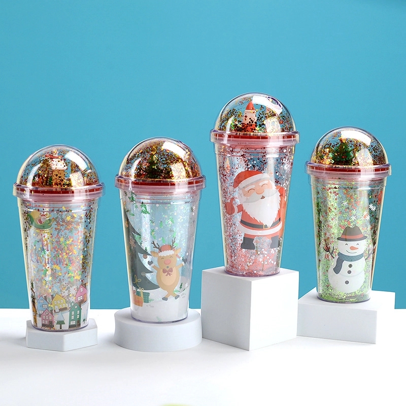 Custom Transparent Christmas Straw Tumbler 2