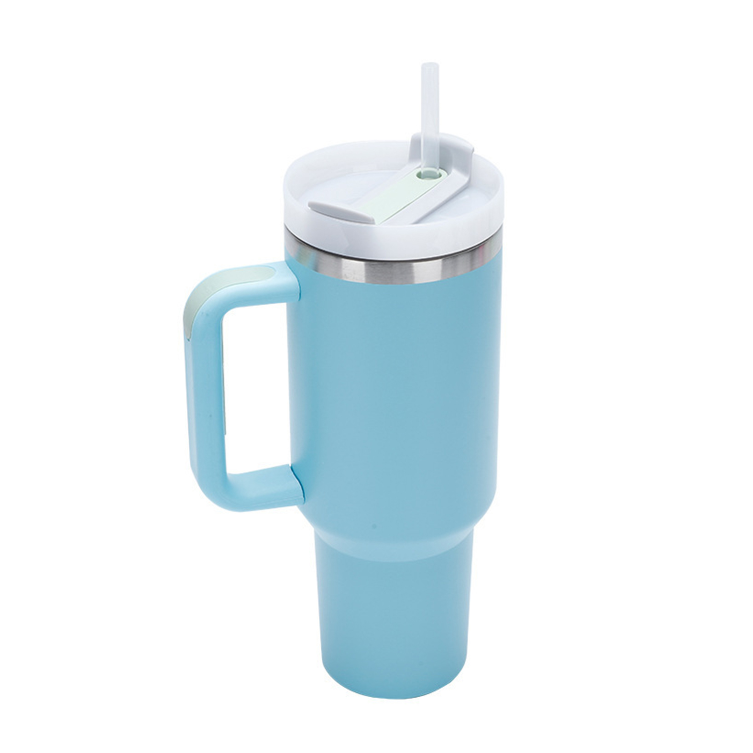 Double-Wall Stainless Steel Tumbler with Straw Lid, 40 oz. 11