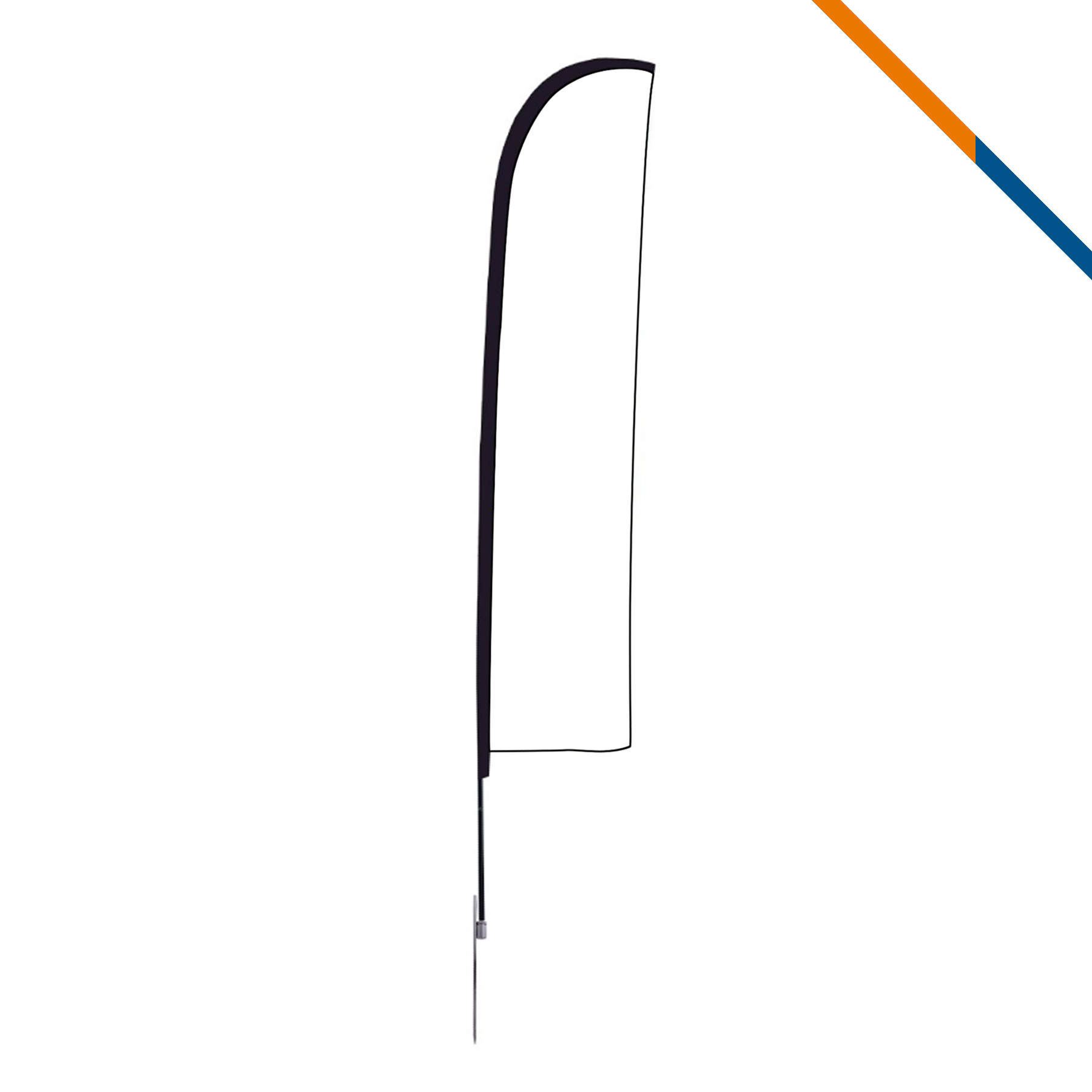 13' Pessi Single-Sided Straight Flag 6