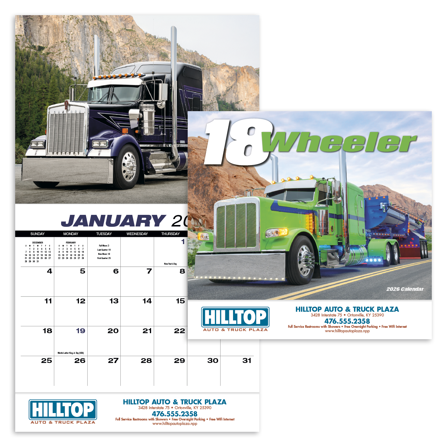 HotLine® Products 18-Wheeler Wall Appointment Calendar - Stapled 73